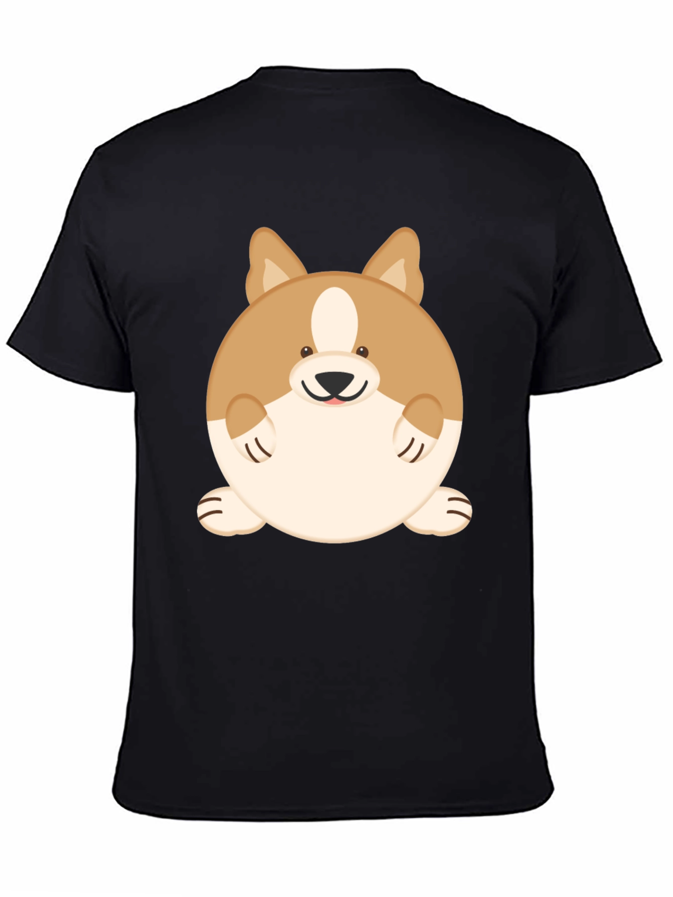 Cute Corgi Graphic Tee - Round Corgi T-Shirt