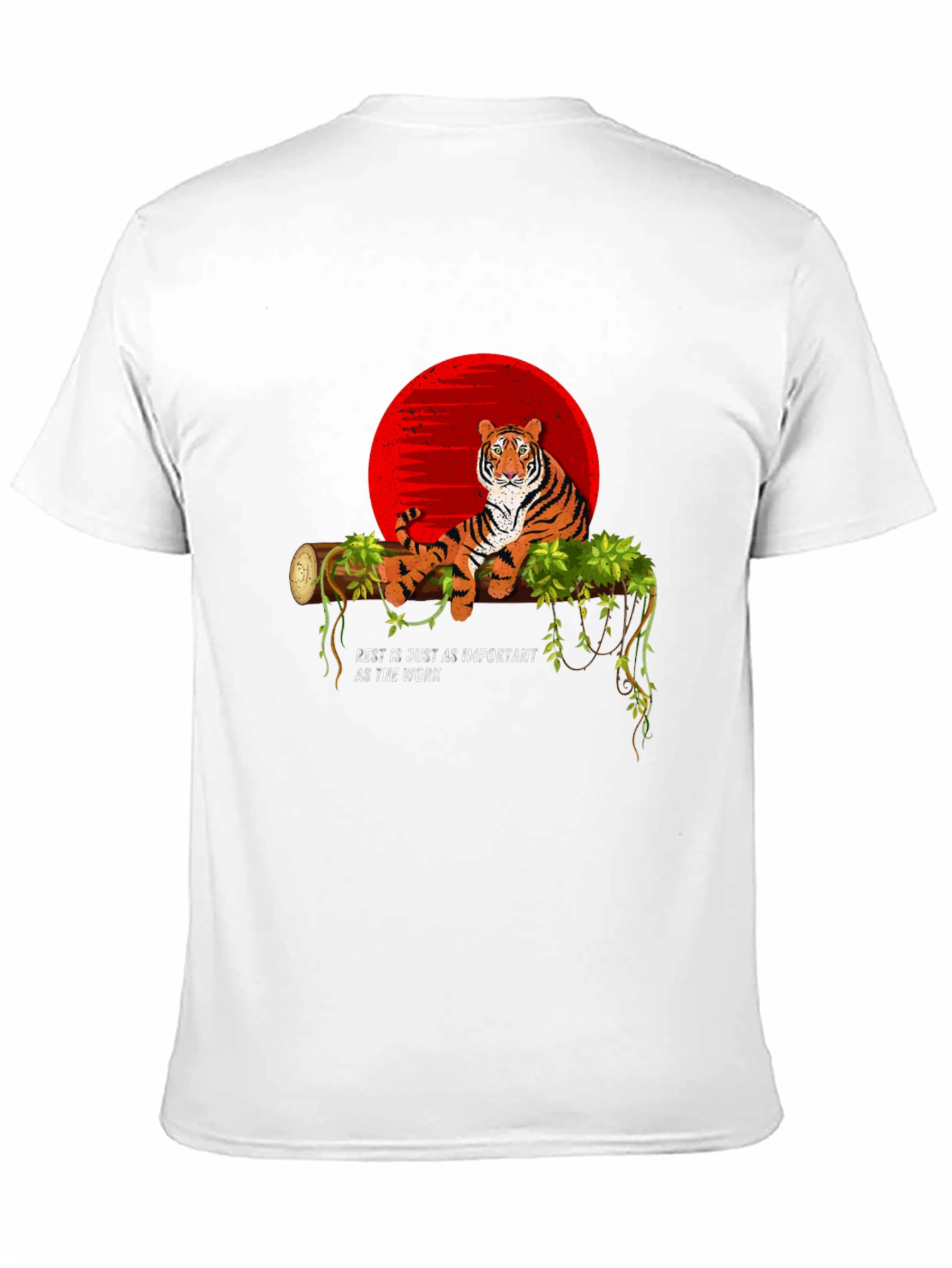 Tiger on Branch Graphic Tee - Relax & Recharge T-Shirt