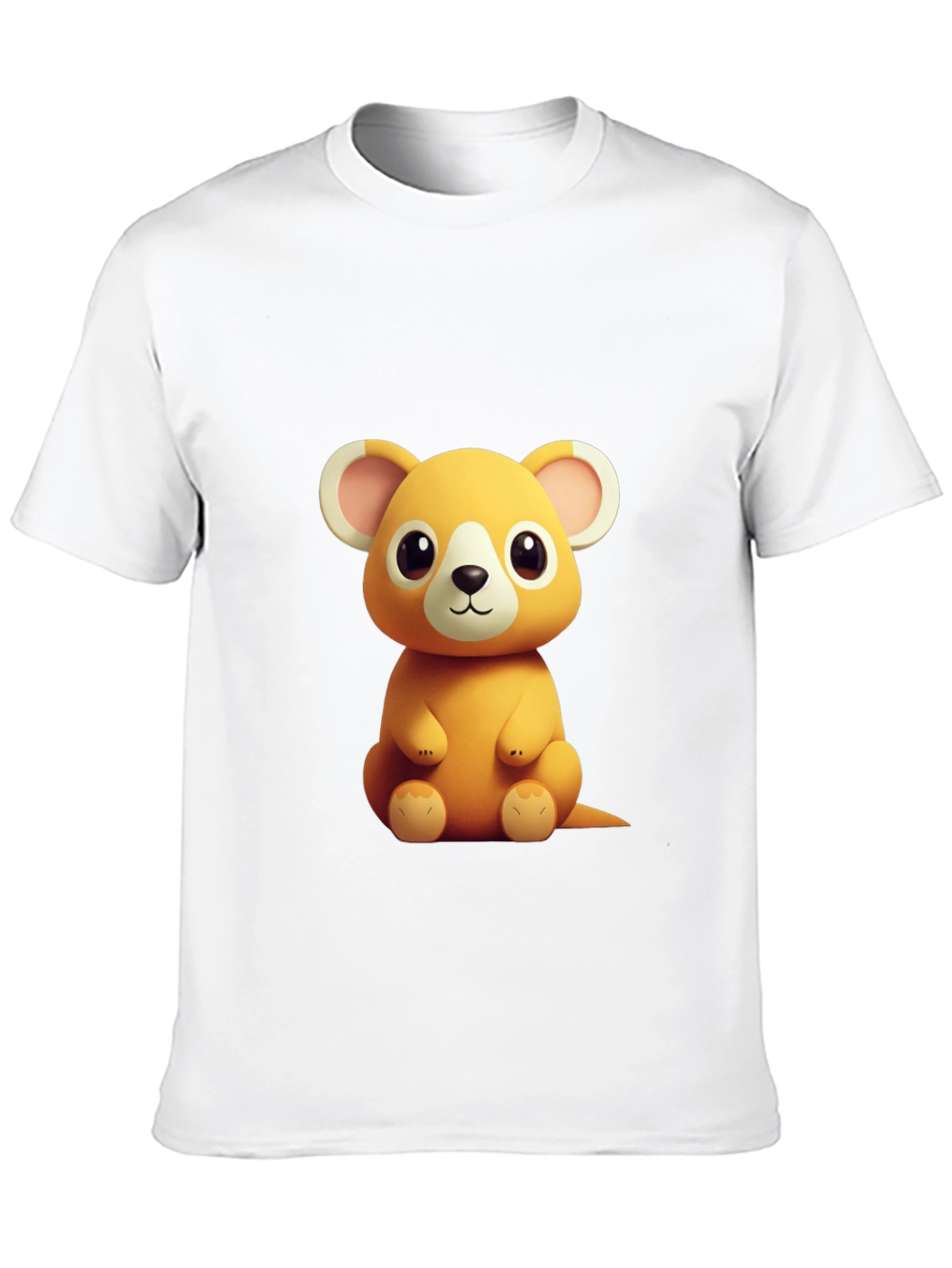 Cute Cartoon Mouse Graphic Tee - Soft Black Cotton Shirt