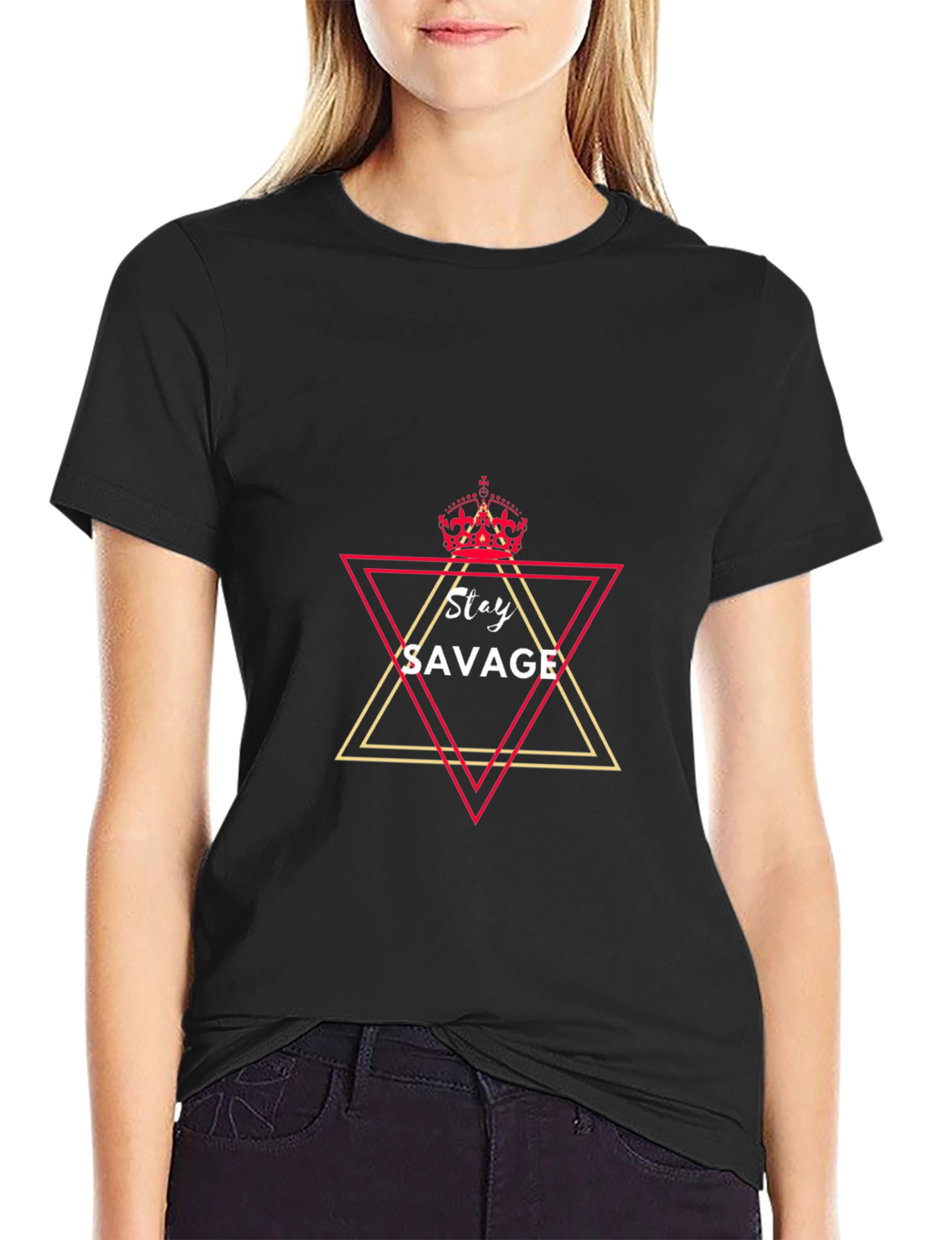 Stay Savage Black Graphic Tee