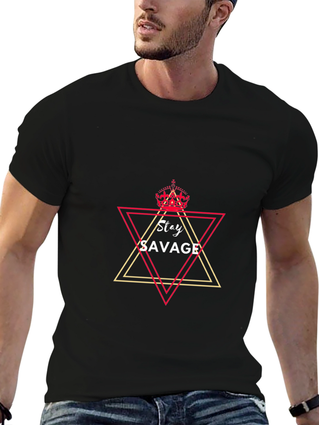 Stay Savage Black Graphic Tee