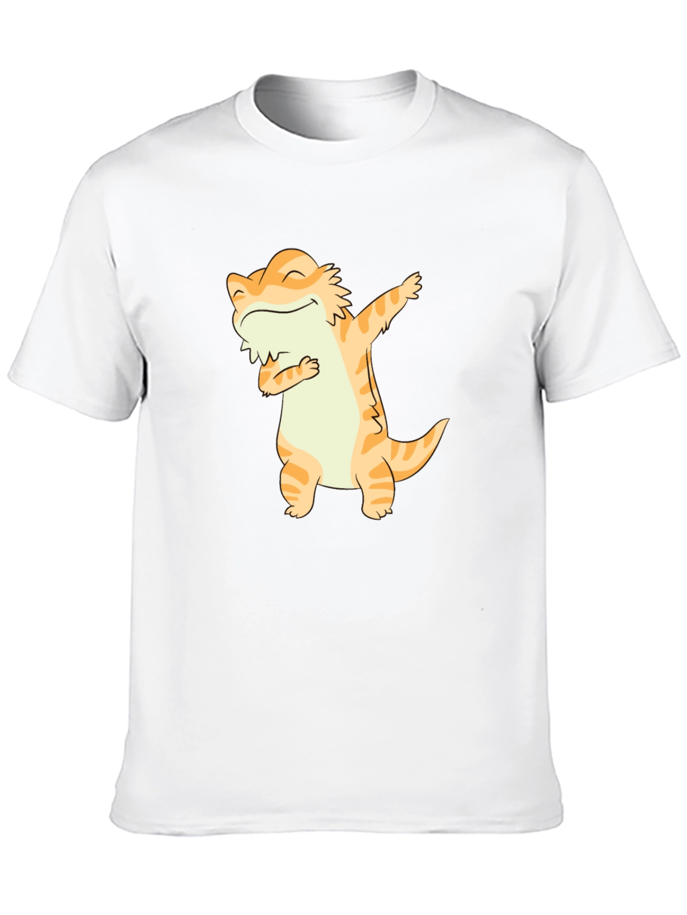 Dabbing Bearded Dragon Graphic Tee - Black Cotton T-Shirt