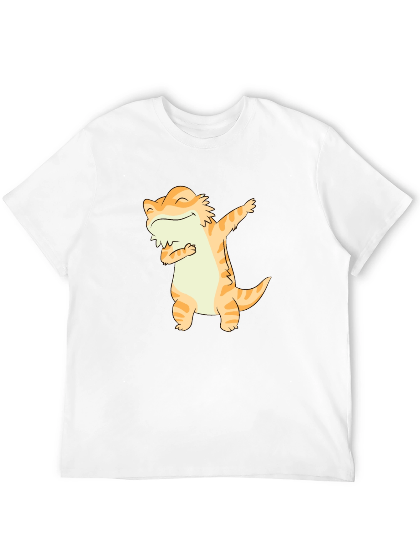 Dabbing Bearded Dragon Graphic Tee - Black Cotton T-Shirt