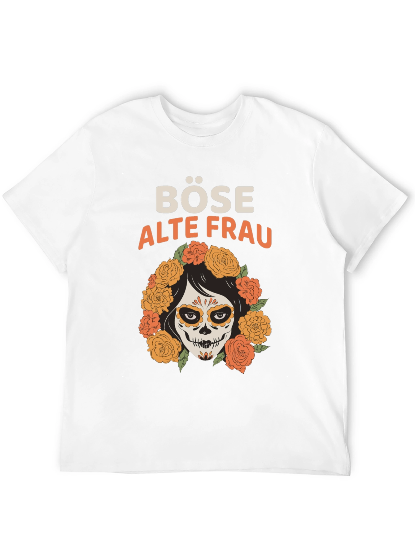 Böse Alte Frau Graphic Tee - Day of the Dead Shirt