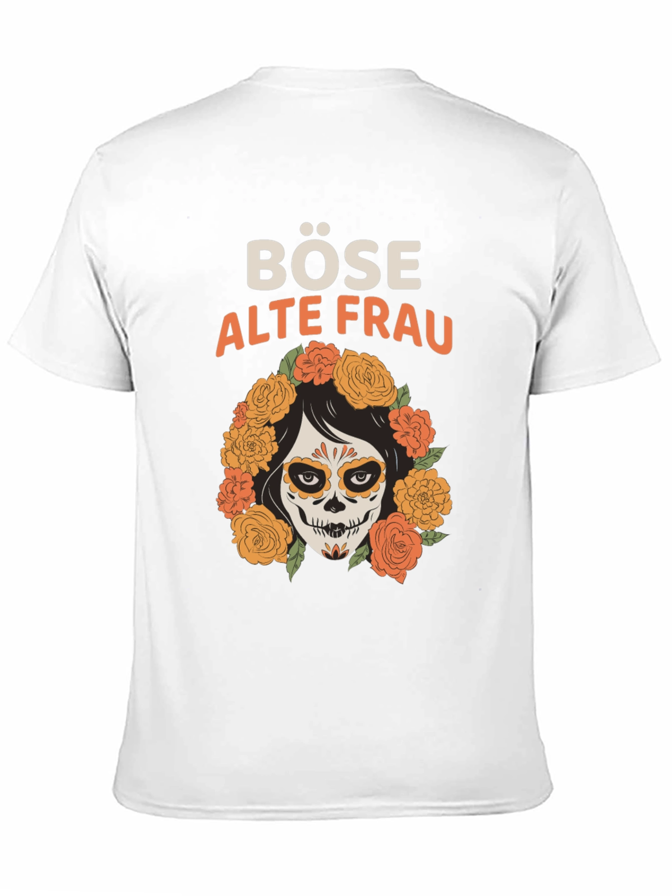 Böse Alte Frau Graphic Tee - Day of the Dead Shirt
