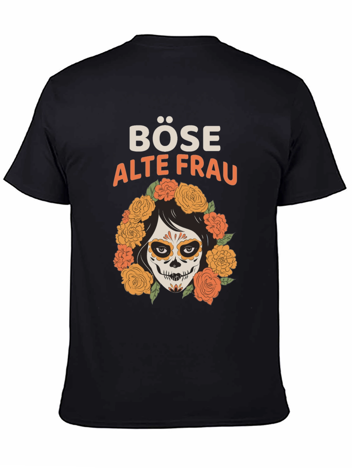 Böse Alte Frau Graphic Tee - Day of the Dead Shirt