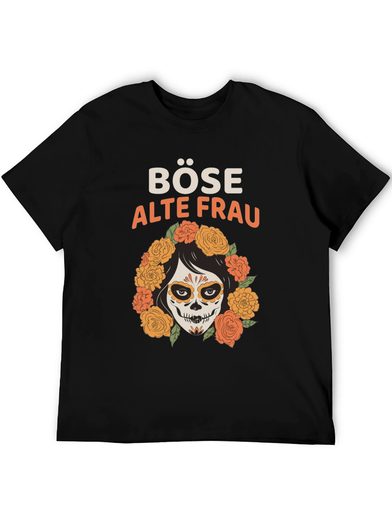 Böse Alte Frau Graphic Tee - Day of the Dead Shirt