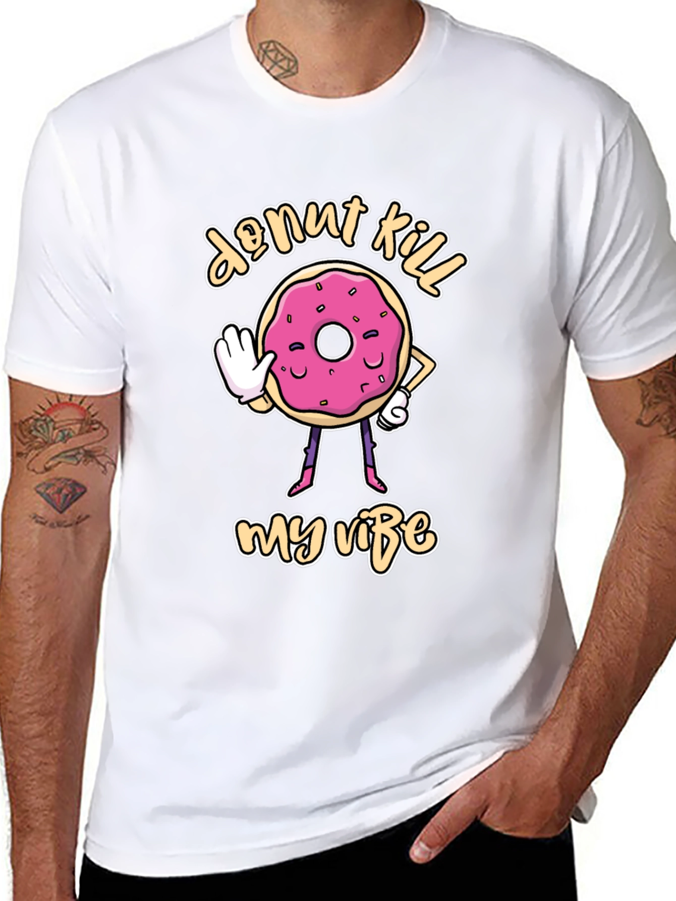 Donut Kill My Vibe Black T-Shirt