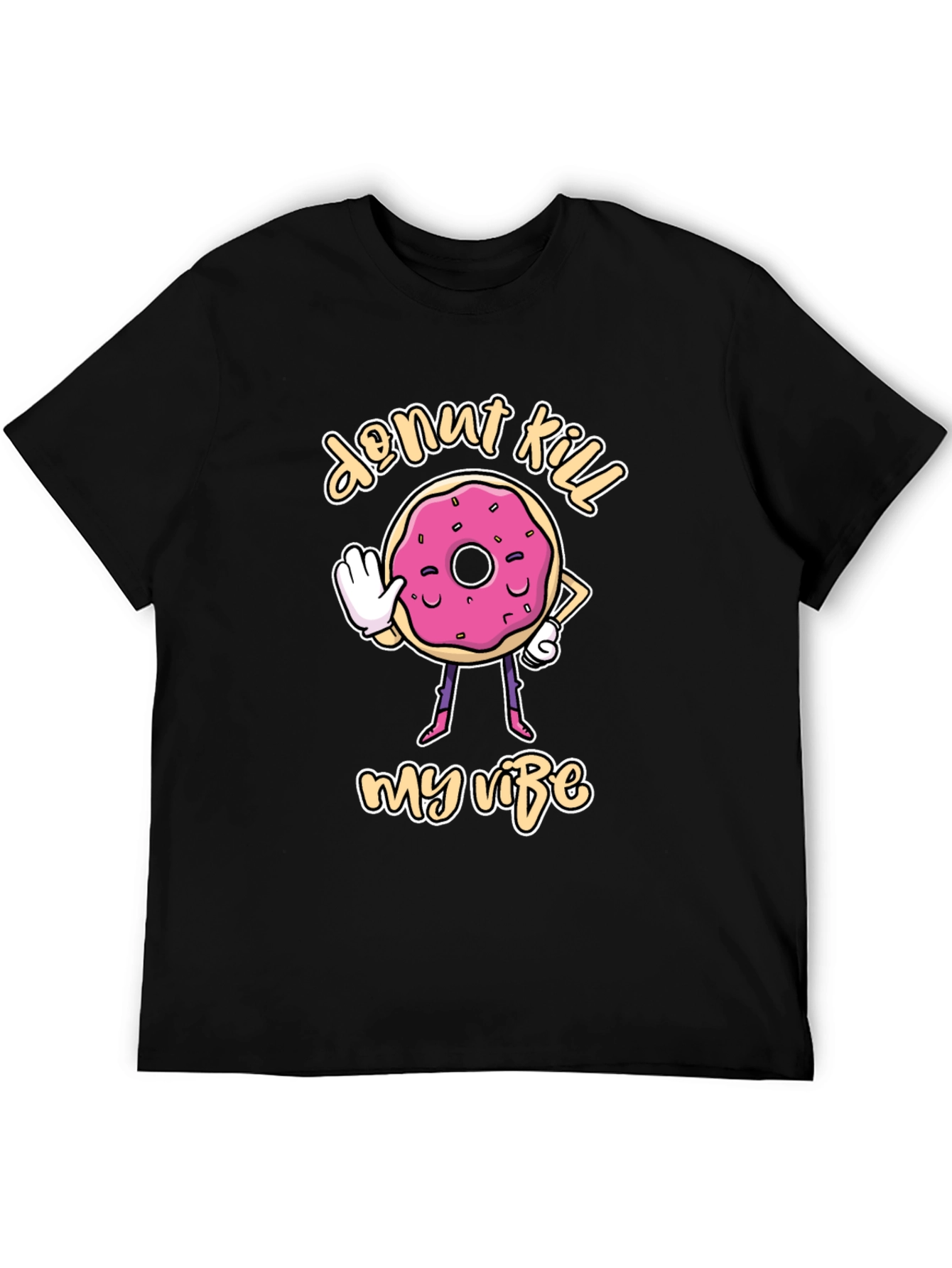 Donut Kill My Vibe Black T-Shirt