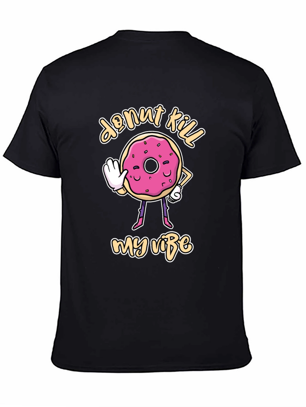 Donut Kill My Vibe Black T-Shirt