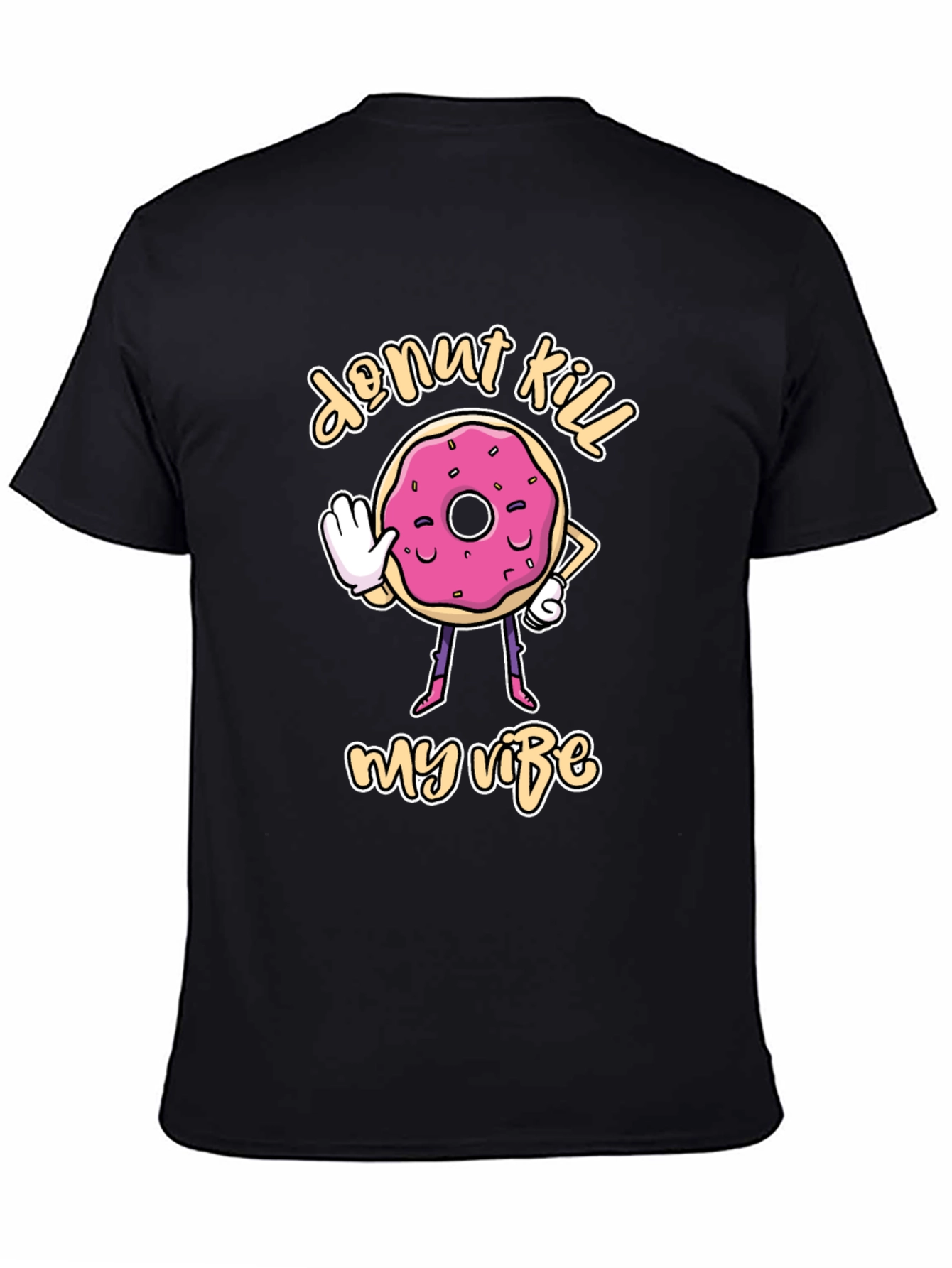 Donut Kill My Vibe Black T-Shirt