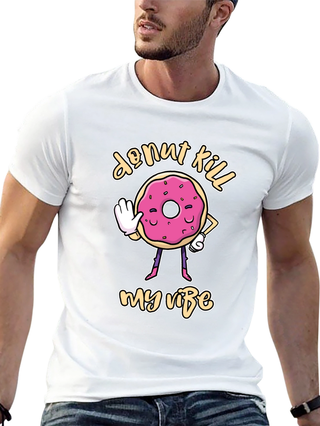 Donut Kill My Vibe Black T-Shirt