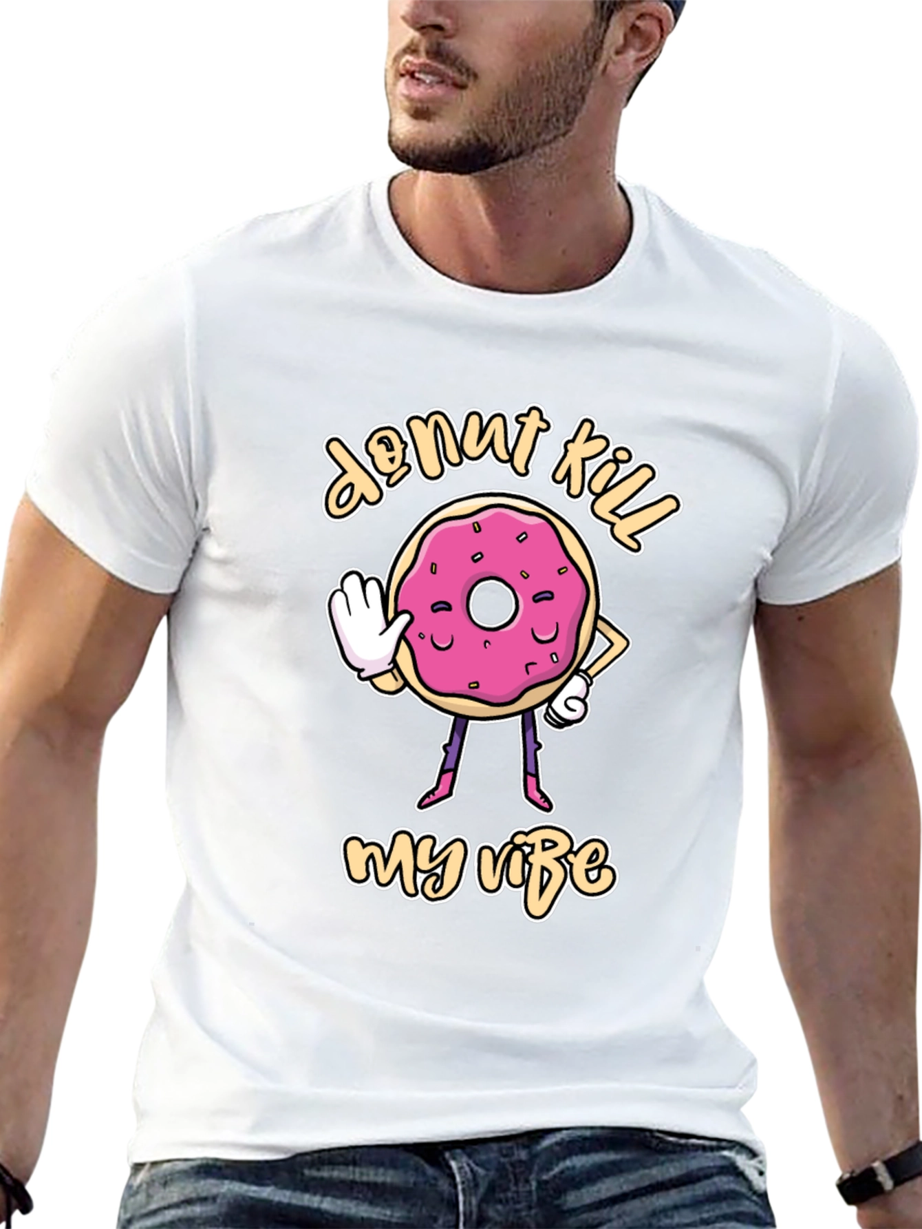Donut Kill My Vibe Black T-Shirt