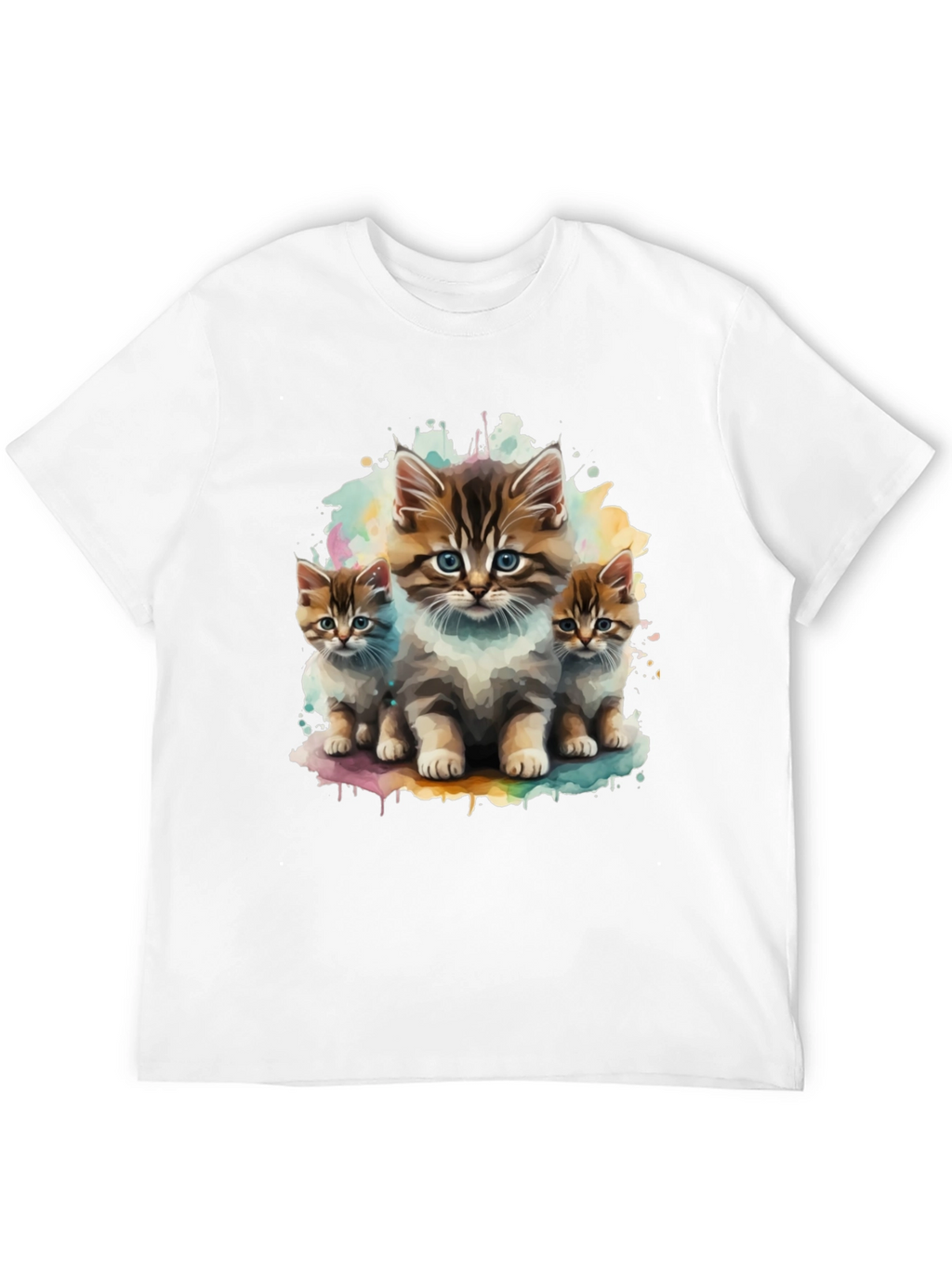 Cute Kitten Trio Black T-Shirt