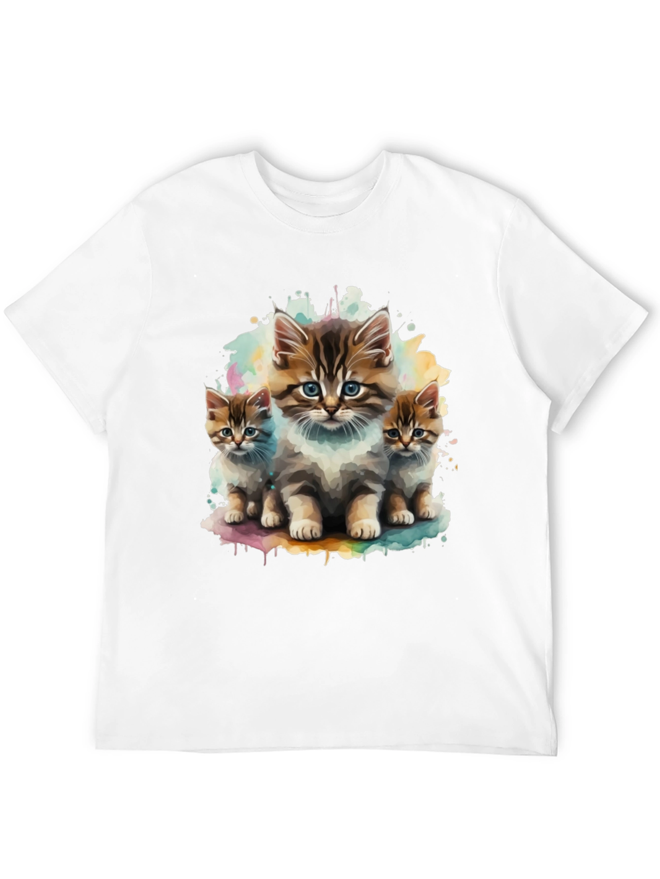 Cute Kitten Trio Black T-Shirt