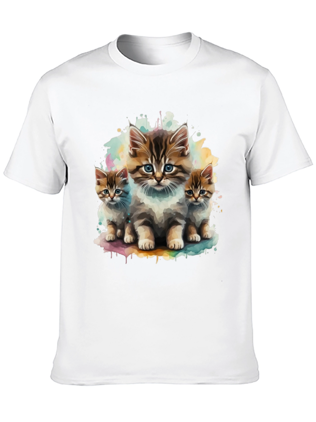 Cute Kitten Trio Black T-Shirt