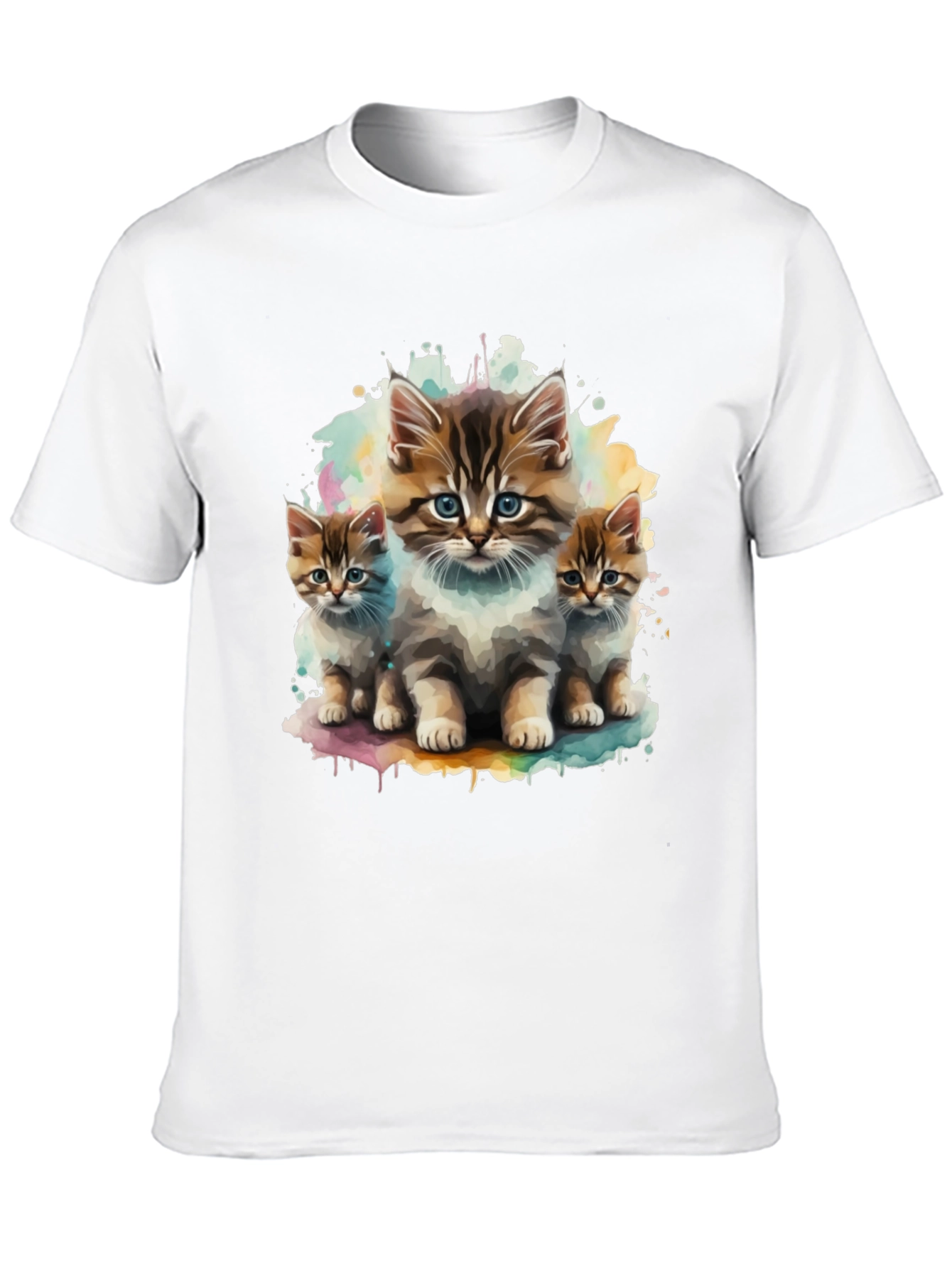 Cute Kitten Trio Black T-Shirt