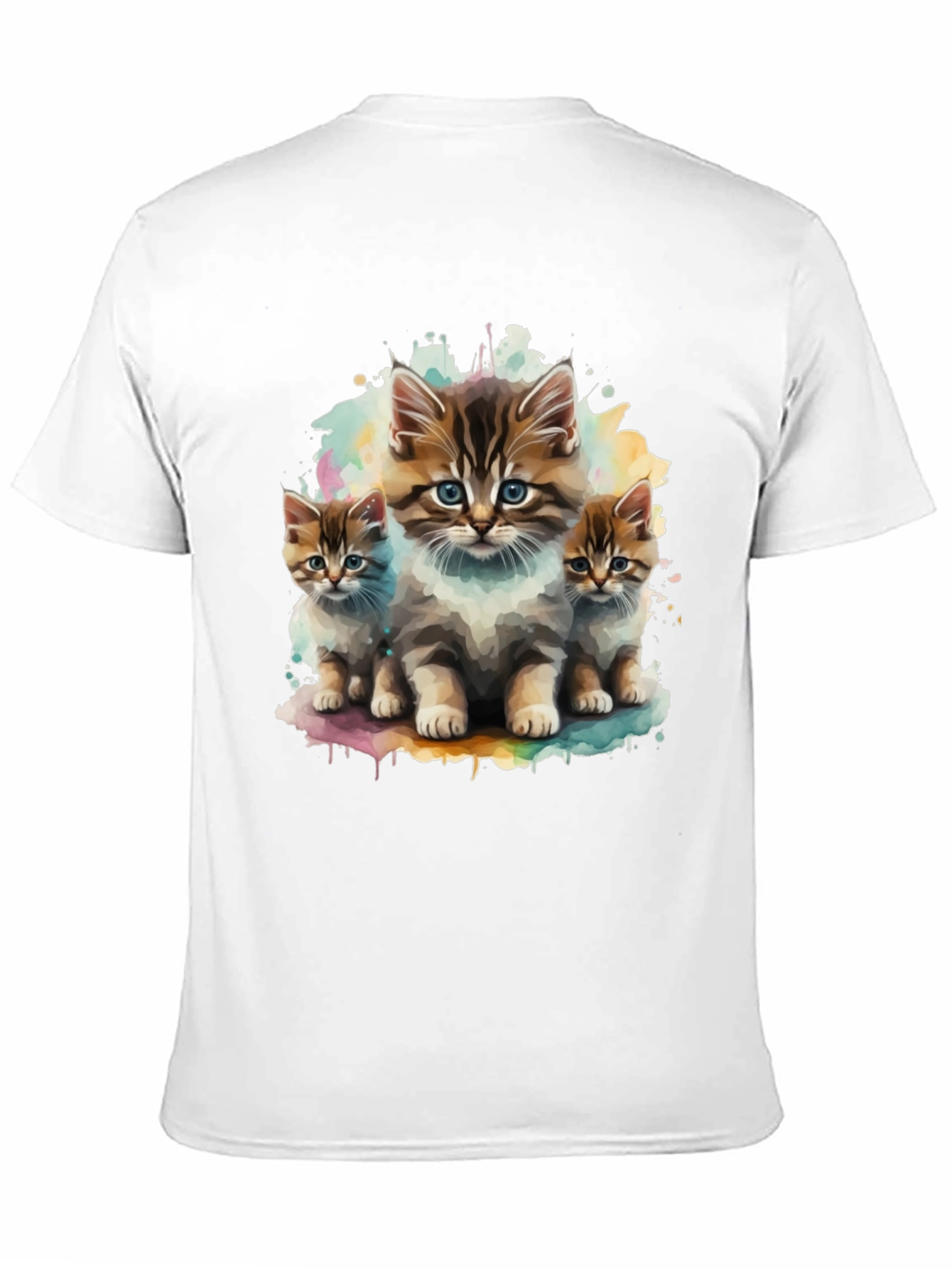 Cute Kitten Trio Black T-Shirt
