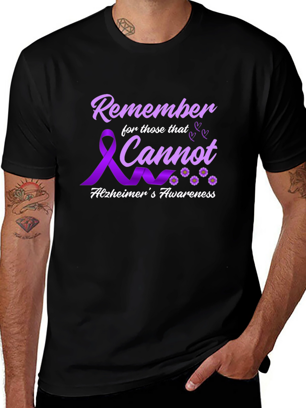 Alzheimers Awareness T-Shirt Remember Those That Cannot