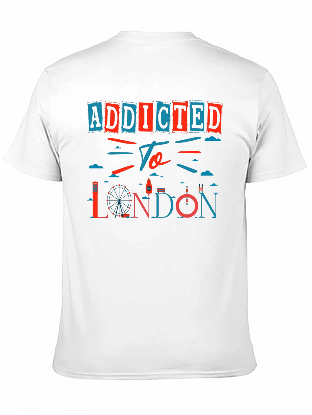 Addicted to London Graphic Print Black T-Shirt