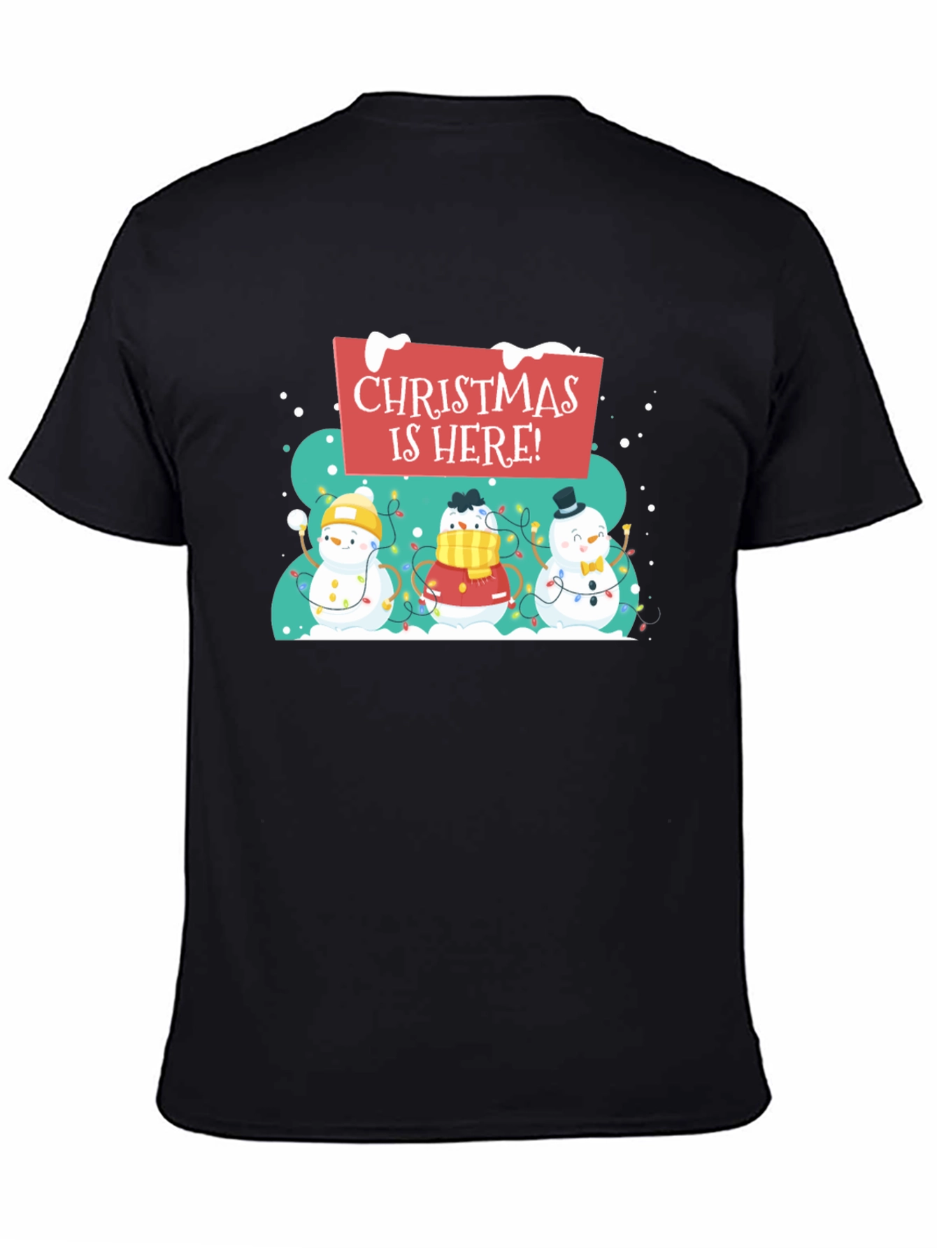 Christmas is Here! Snowman Holiday T-Shirt
