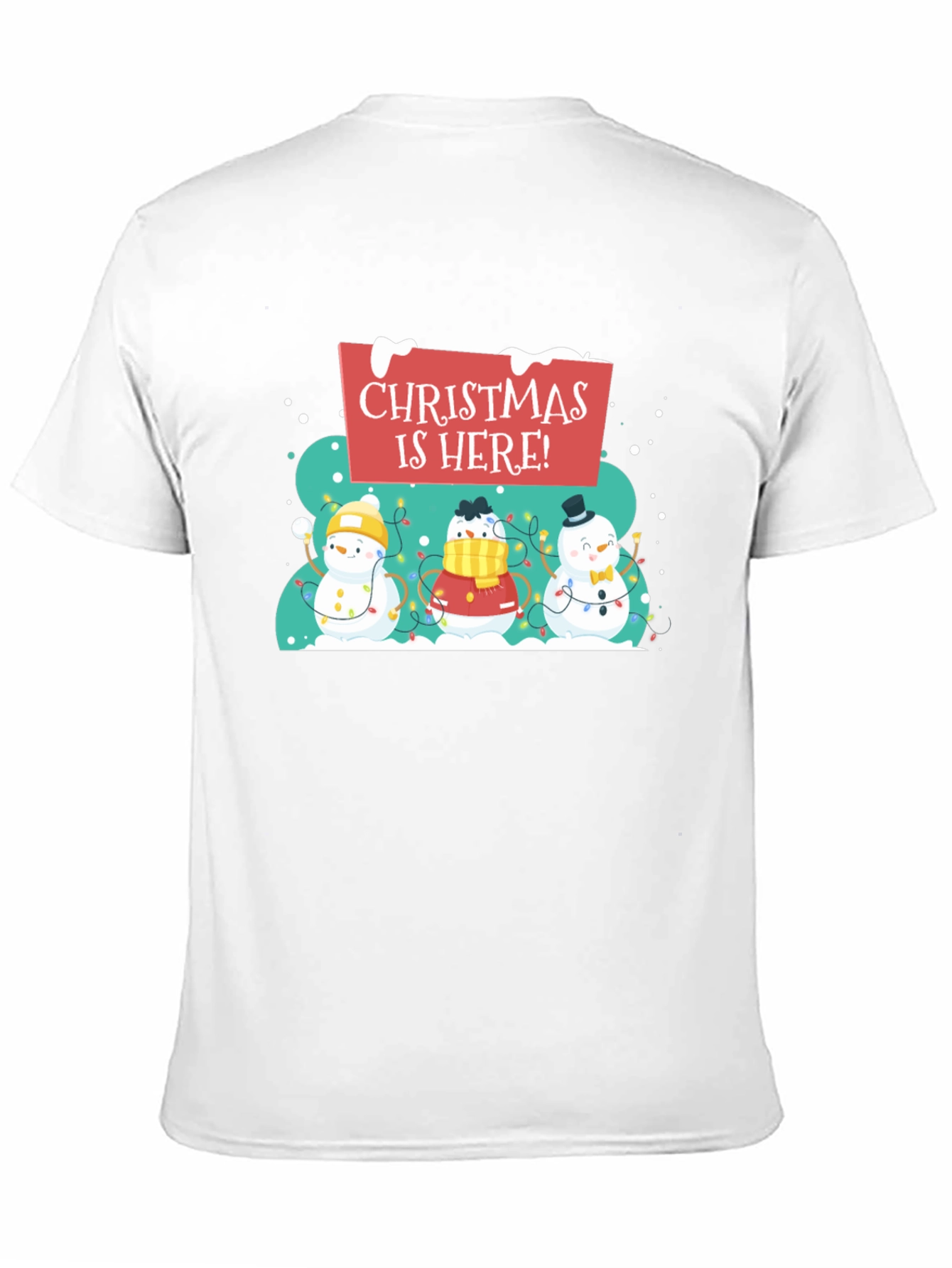 Christmas is Here! Snowman Holiday T-Shirt
