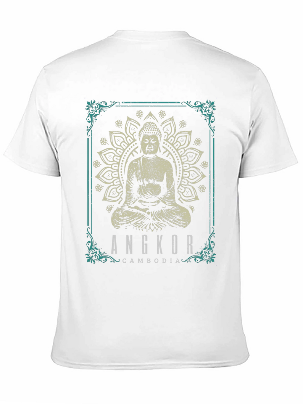 Angkor Cambodia Buddha Graphic T-Shirt