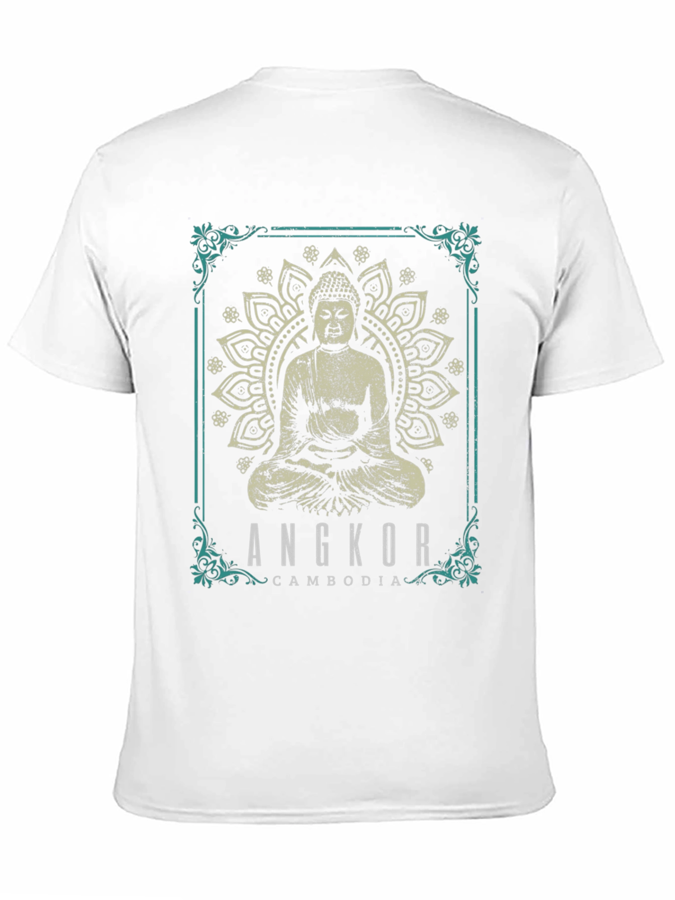 Angkor Cambodia Buddha Graphic T-Shirt