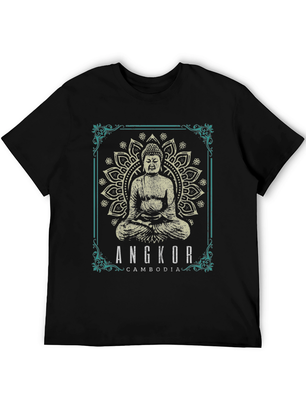 Angkor Cambodia Buddha Graphic T-Shirt