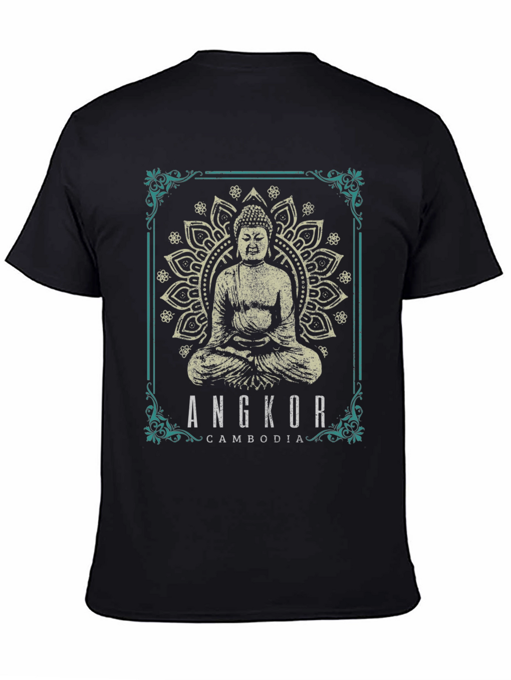 Angkor Cambodia Buddha Graphic T-Shirt