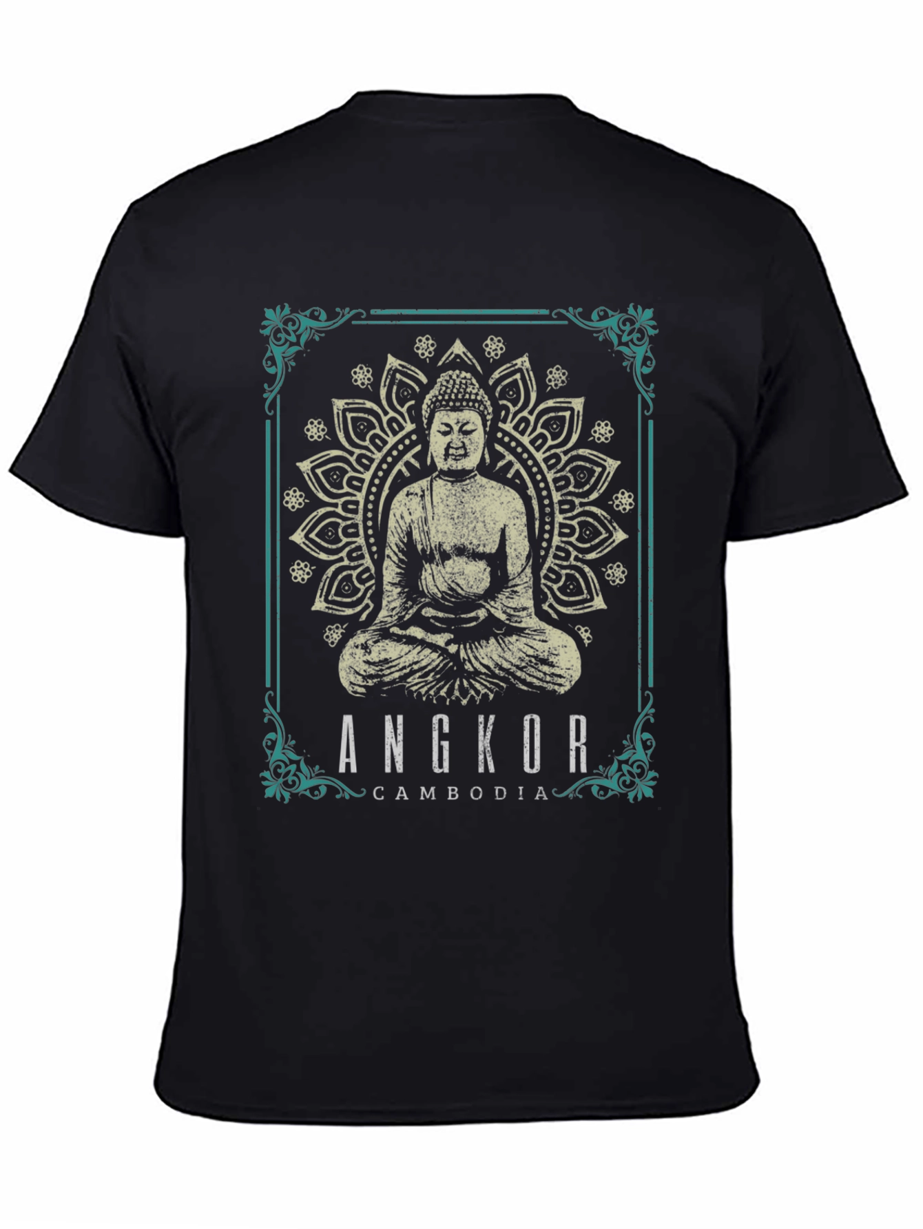Angkor Cambodia Buddha Graphic T-Shirt