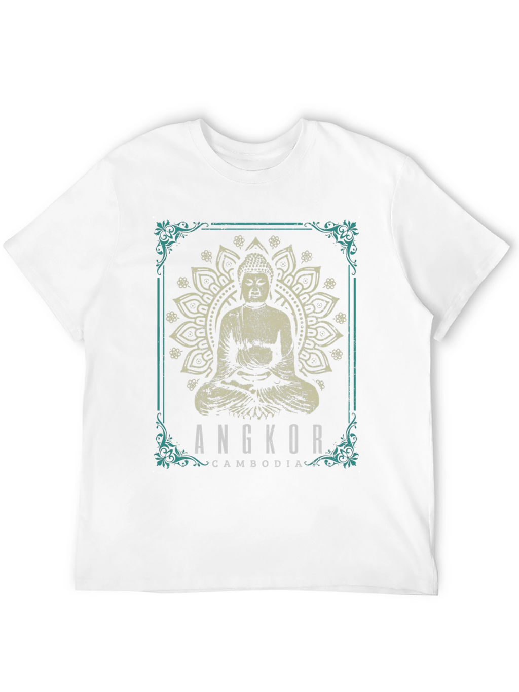 Angkor Cambodia Buddha Graphic T-Shirt