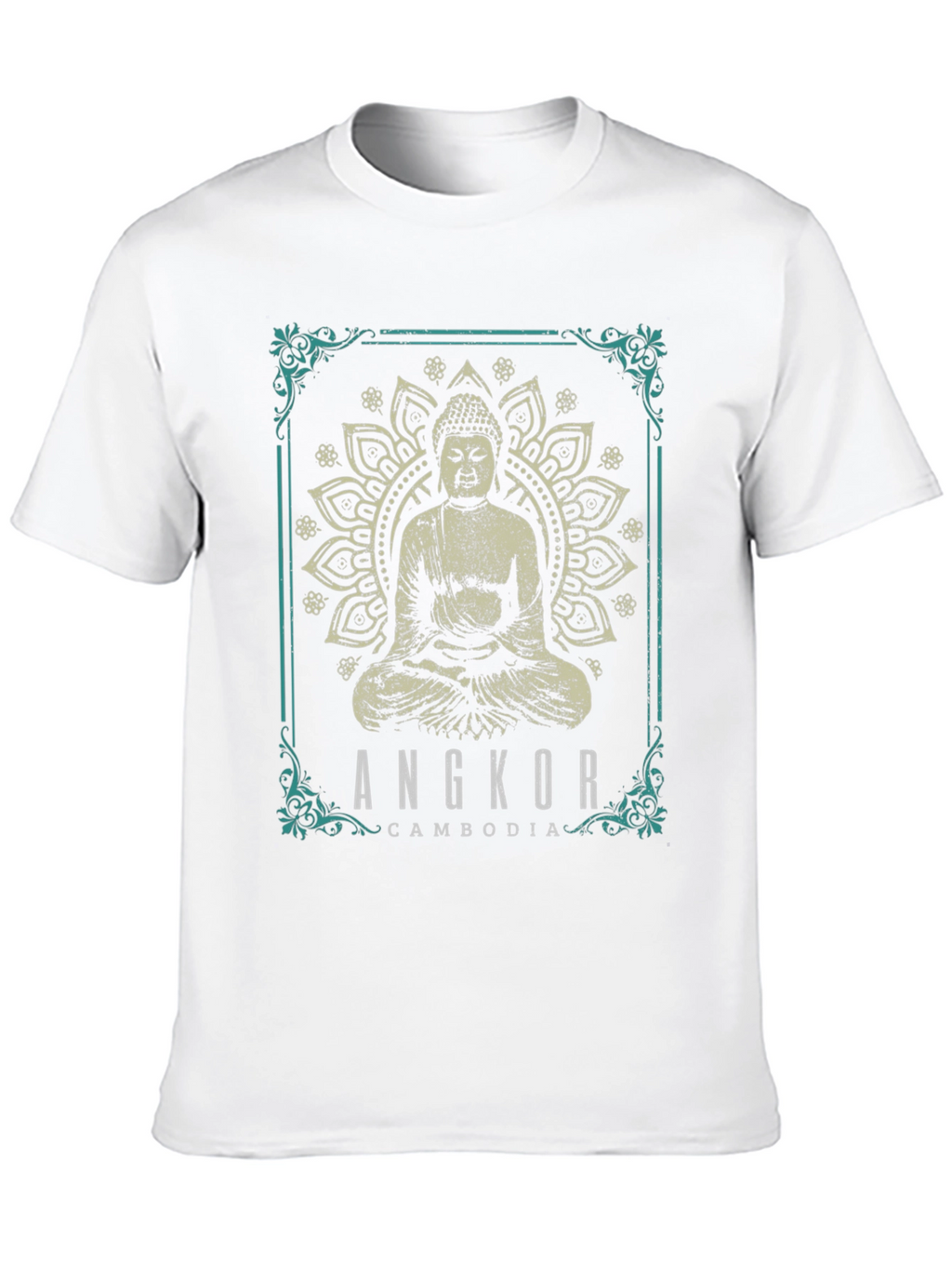 Angkor Cambodia Buddha Graphic T-Shirt