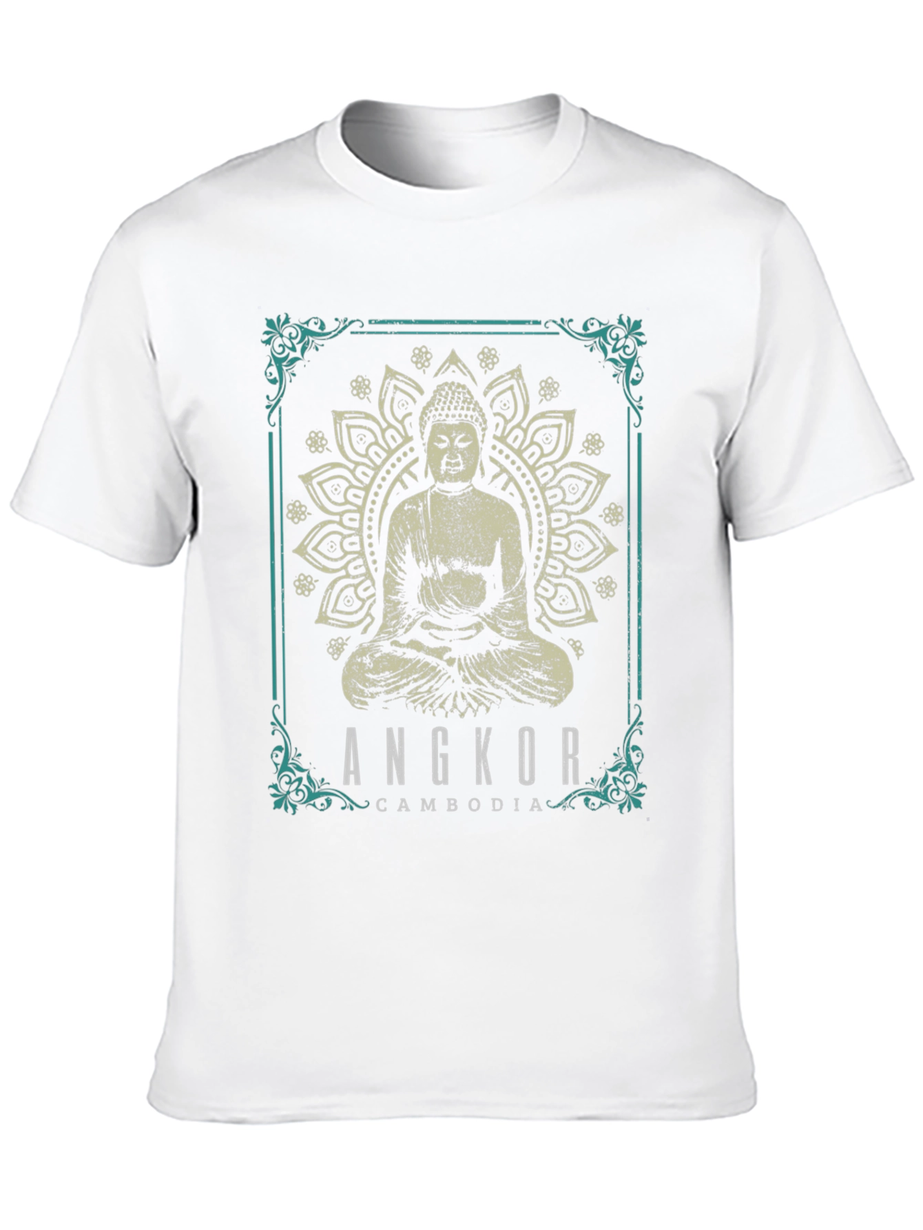 Angkor Cambodia Buddha Graphic T-Shirt
