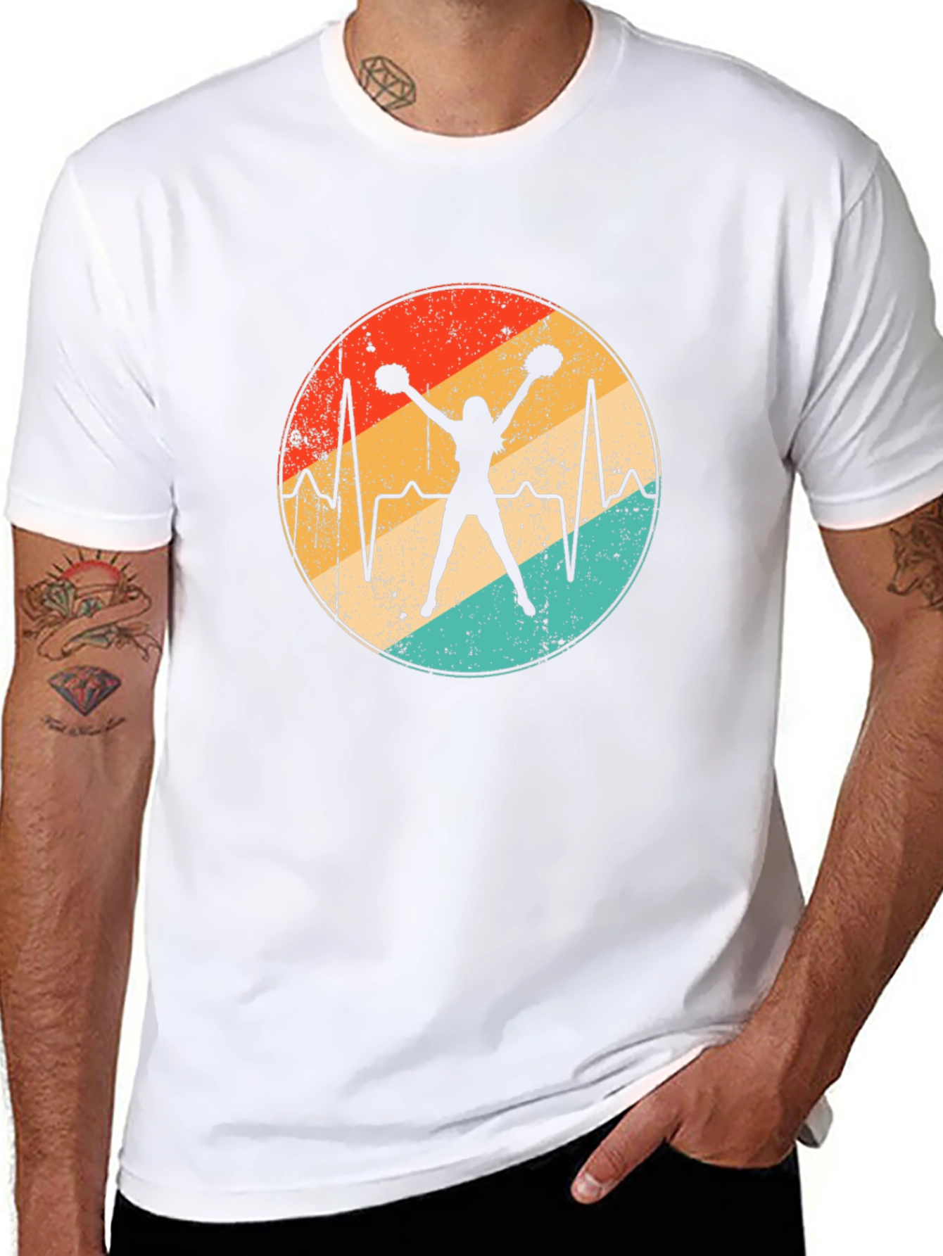 Cheerleader Heartbeat Graphic Tee