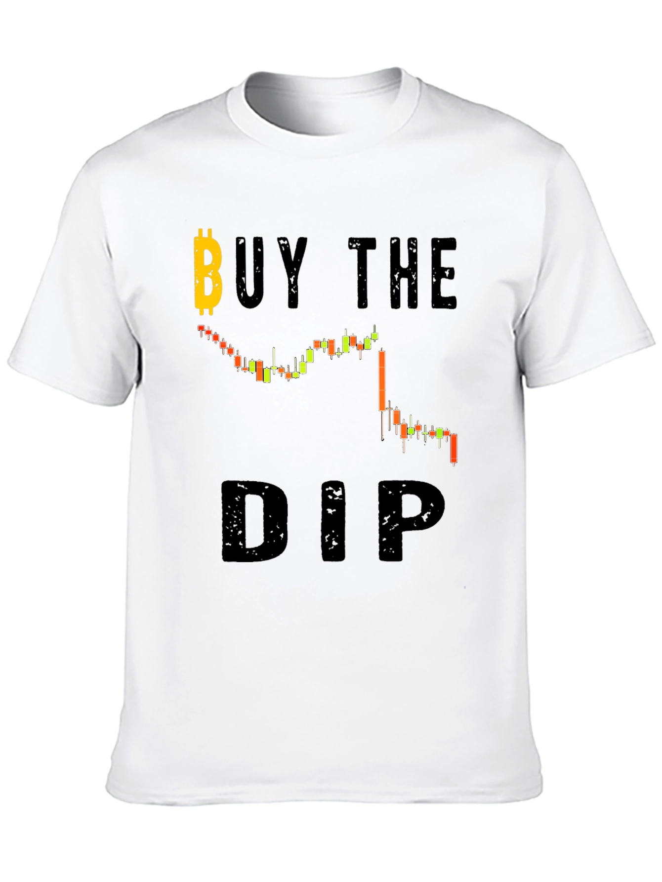 Buy the Dip Black Graphic Tee - Crypto Investor