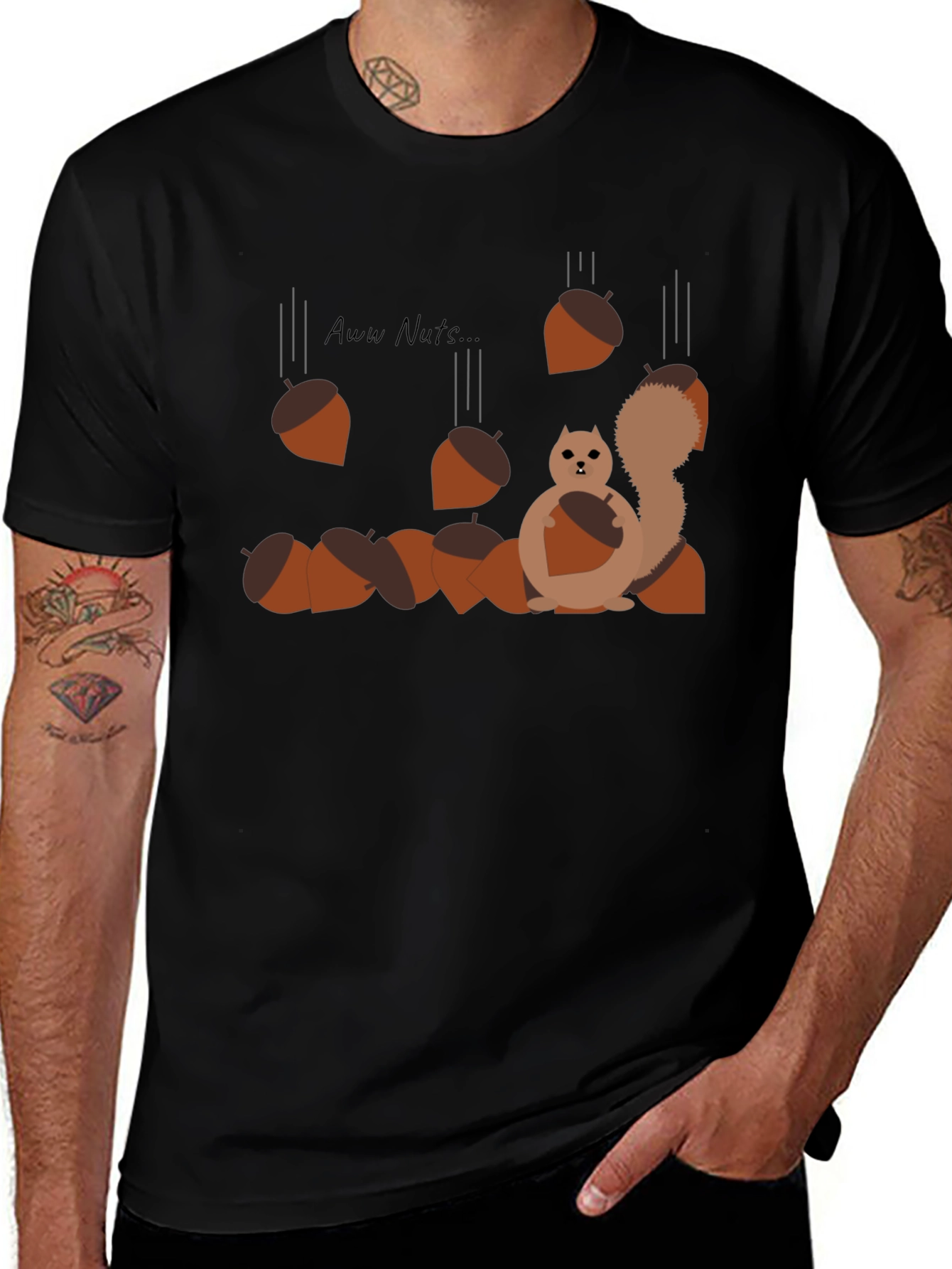Aww Nuts! Squirrel Graphic Tee - Funny Animal Shirt