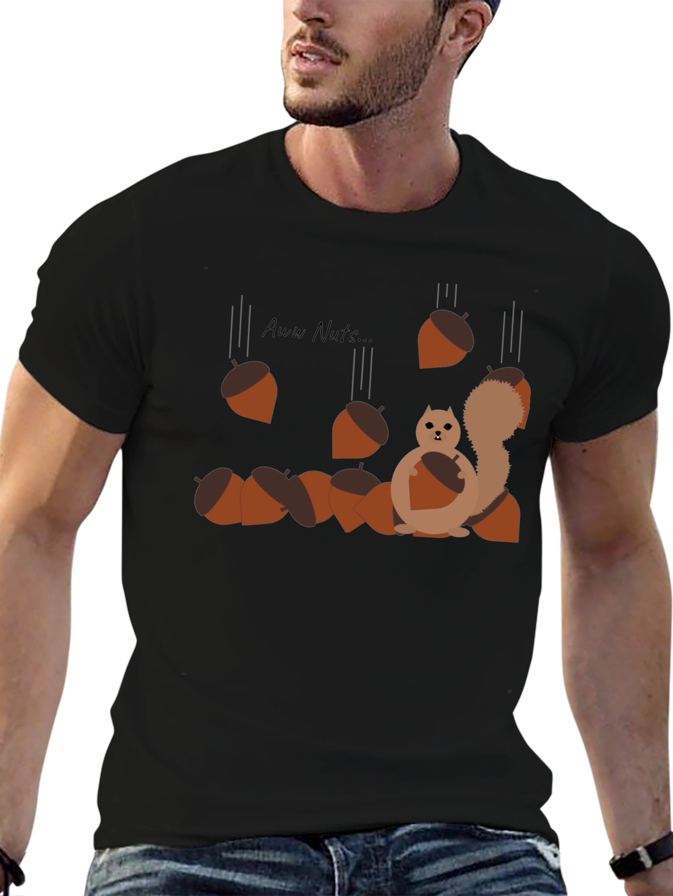 Aww Nuts! Squirrel Graphic Tee - Funny Animal Shirt