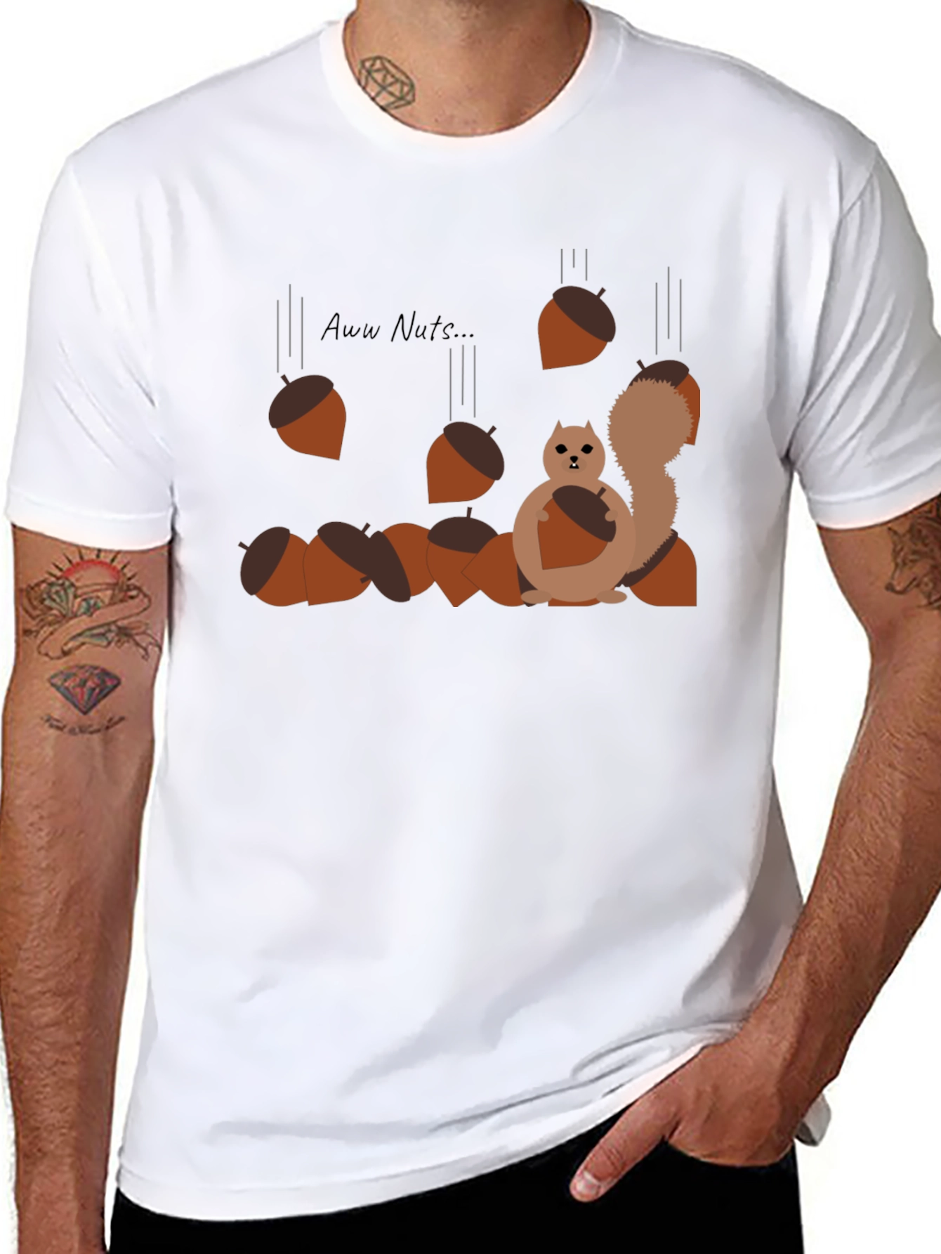 Aww Nuts! Squirrel Graphic Tee - Funny Animal Shirt