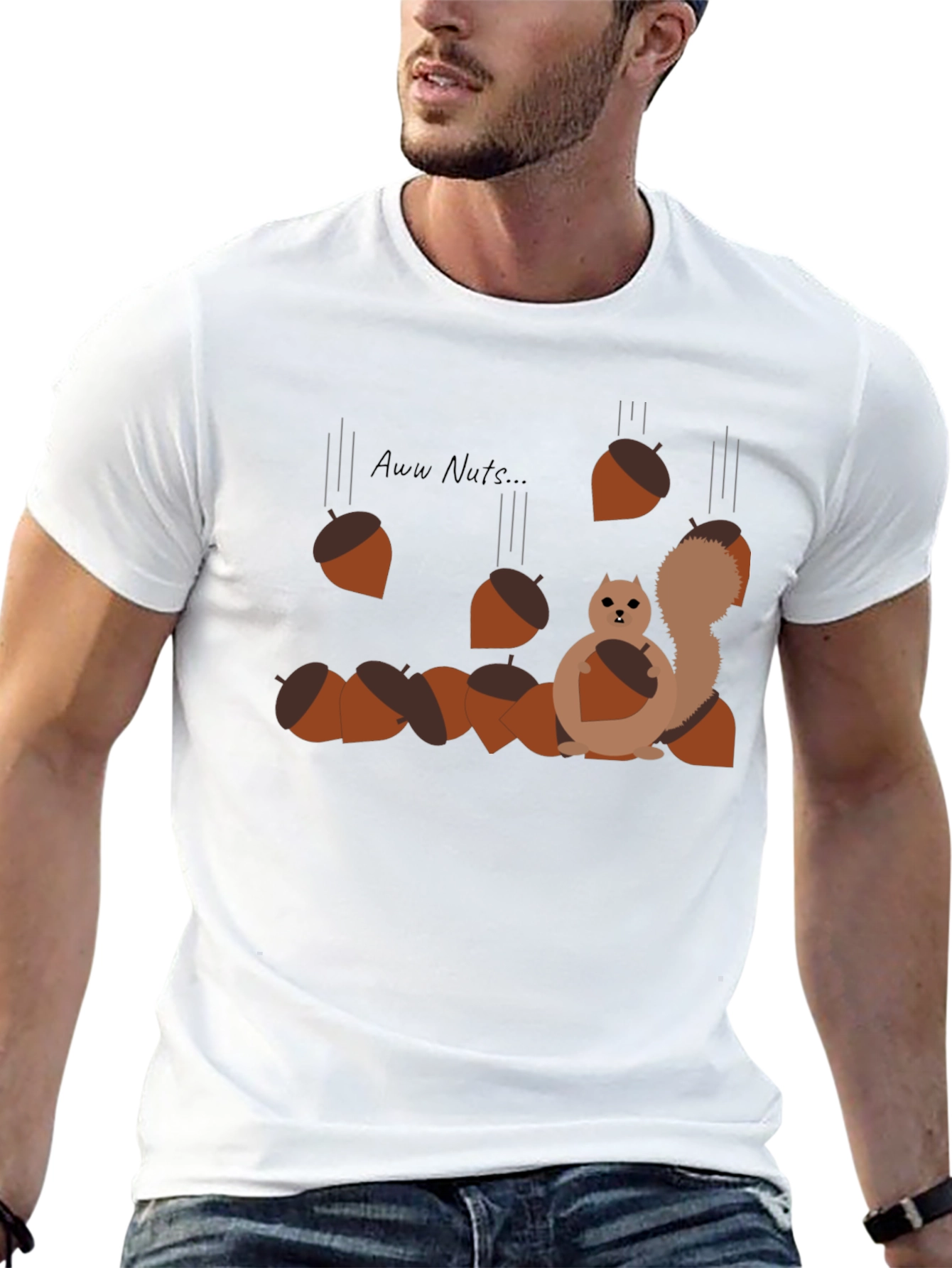 Aww Nuts! Squirrel Graphic Tee - Funny Animal Shirt