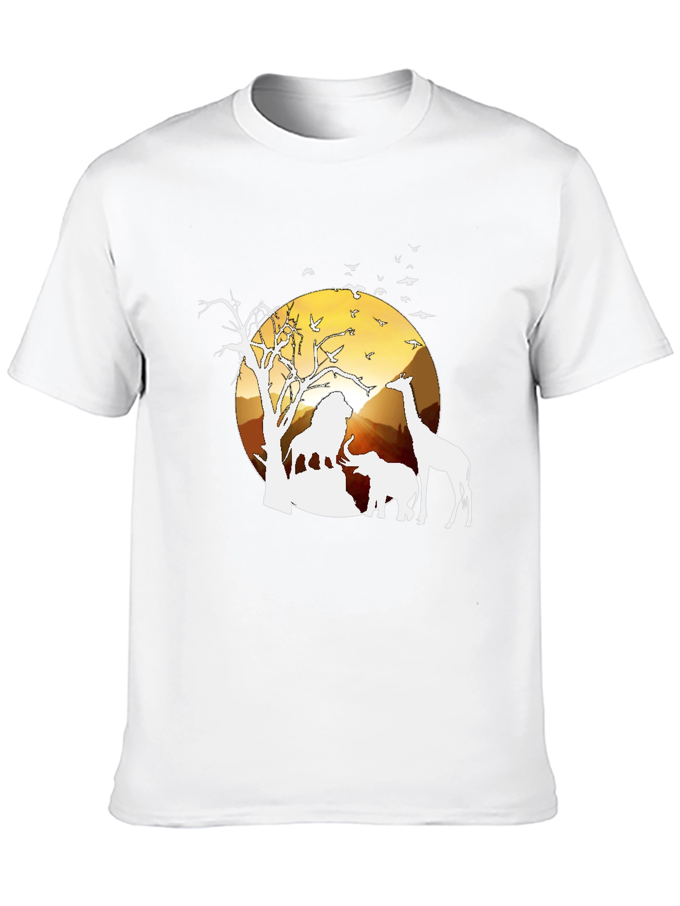 Safari Sunset Graphic Tee - Nature Mens Shirt