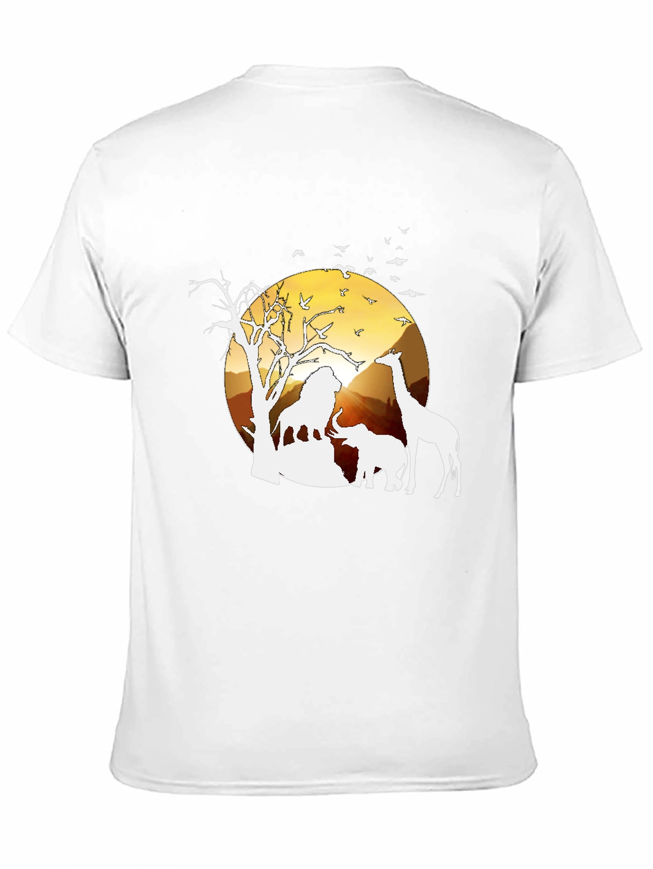 Safari Sunset Graphic Tee - Nature Mens Shirt