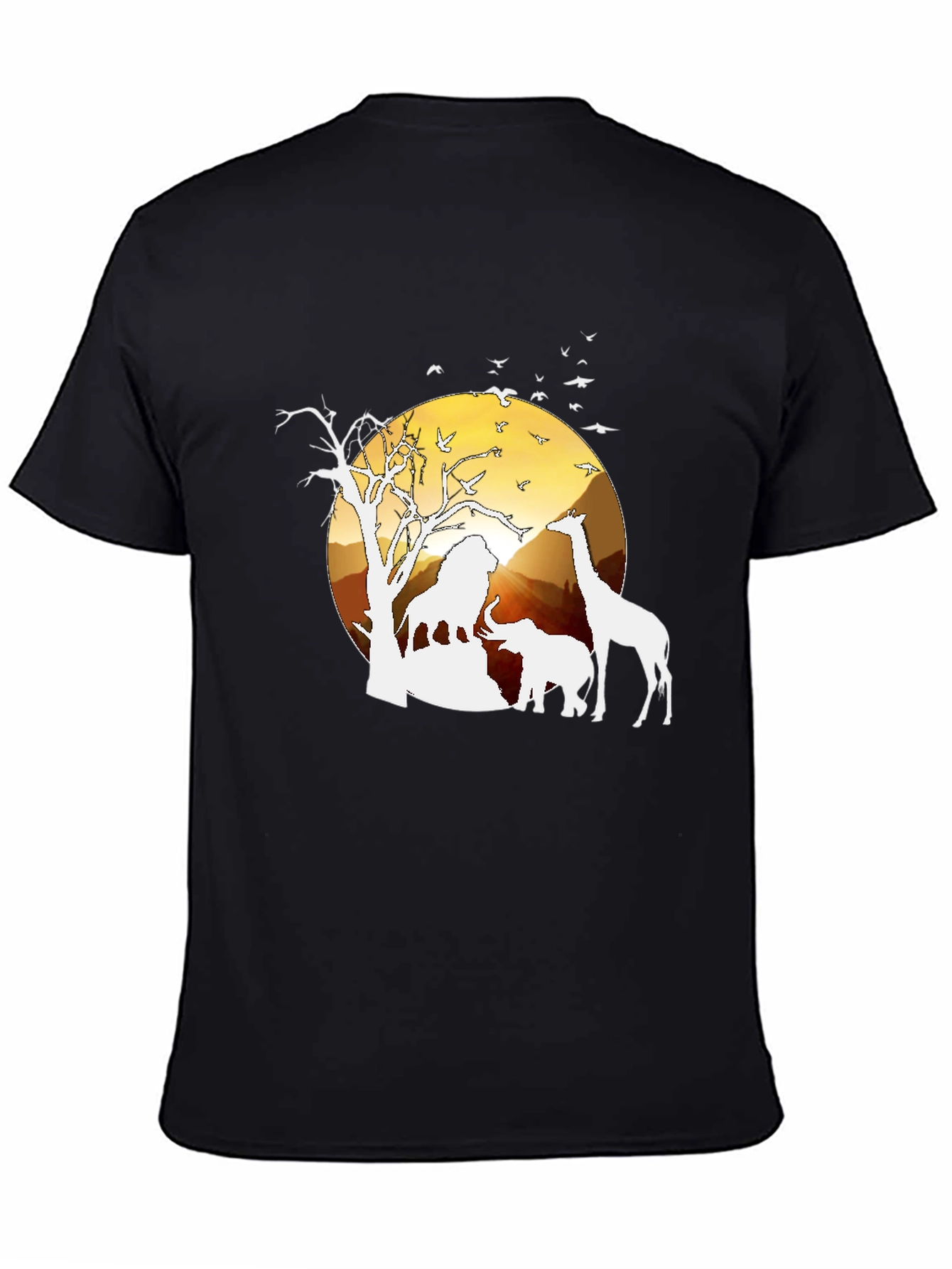 Safari Sunset Graphic Tee - Nature Mens Shirt