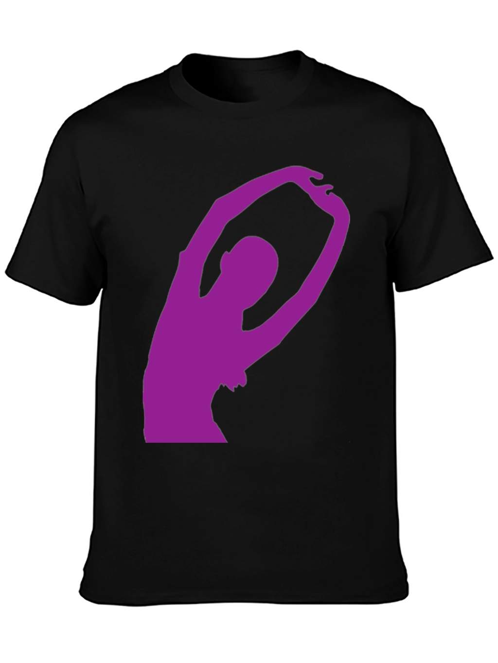 Black T-Shirt with Purple Dancer Silhouette