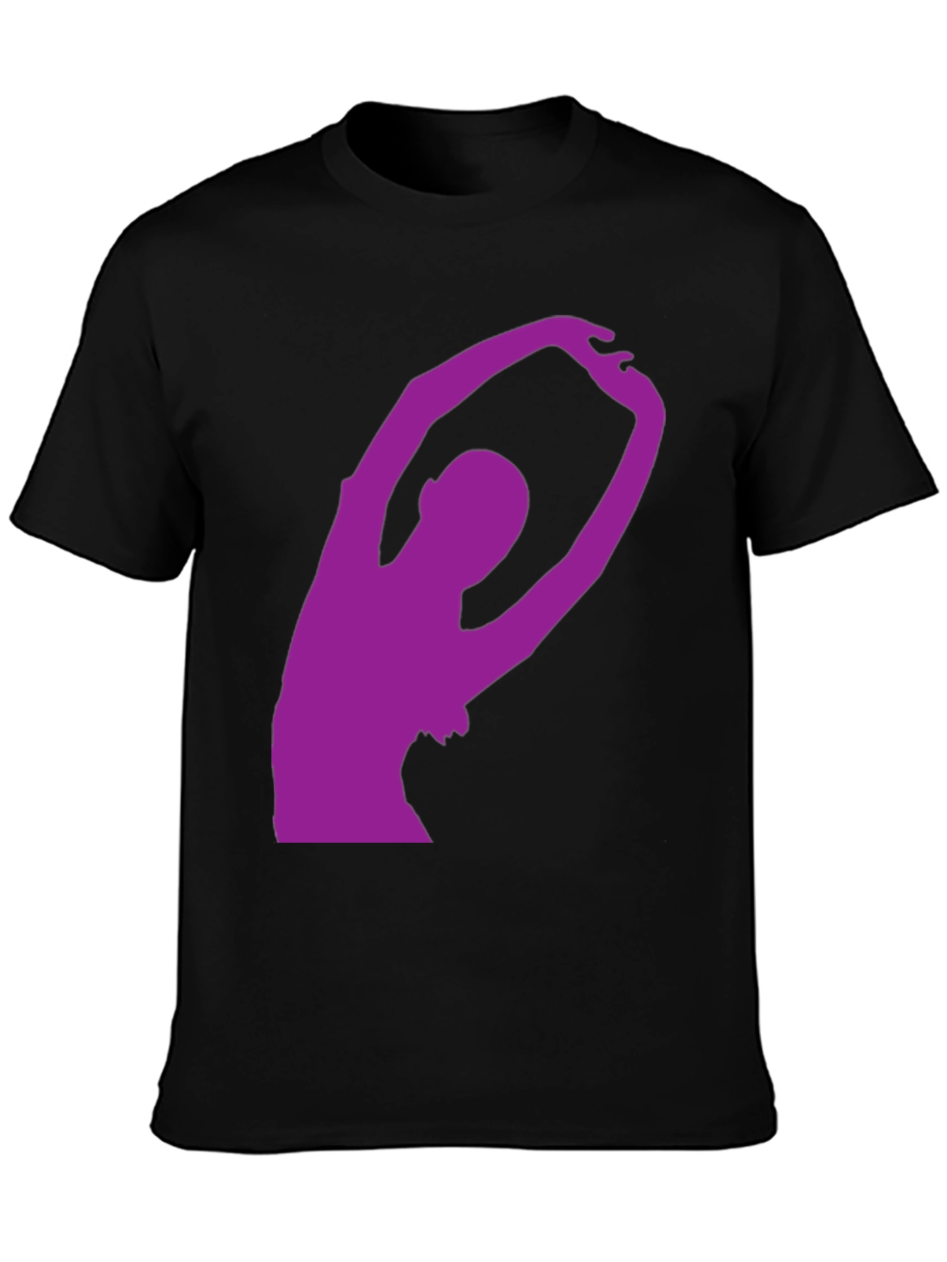 Black T-Shirt with Purple Dancer Silhouette