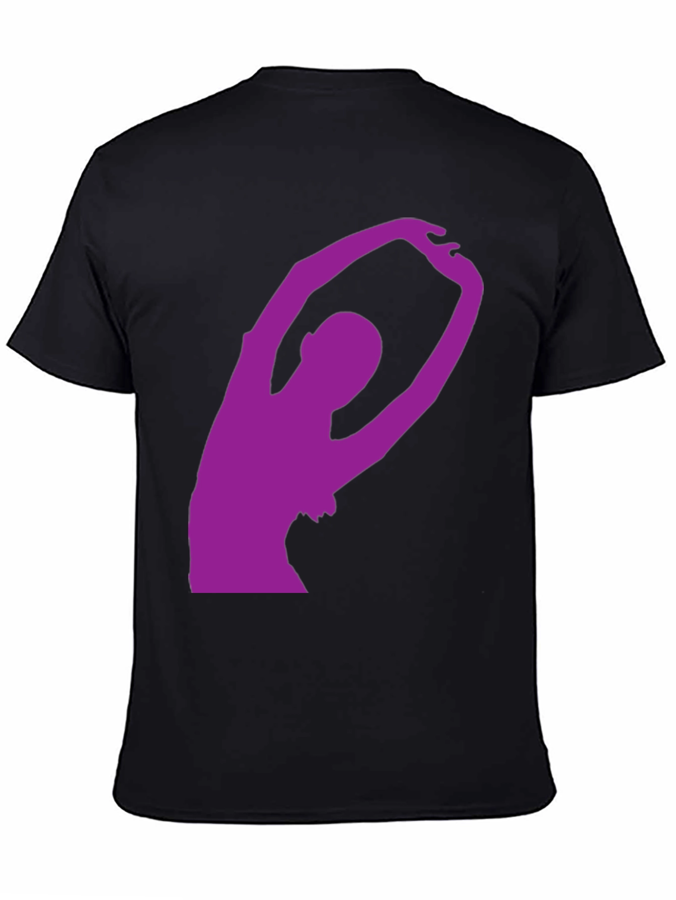 Black T-Shirt with Purple Dancer Silhouette