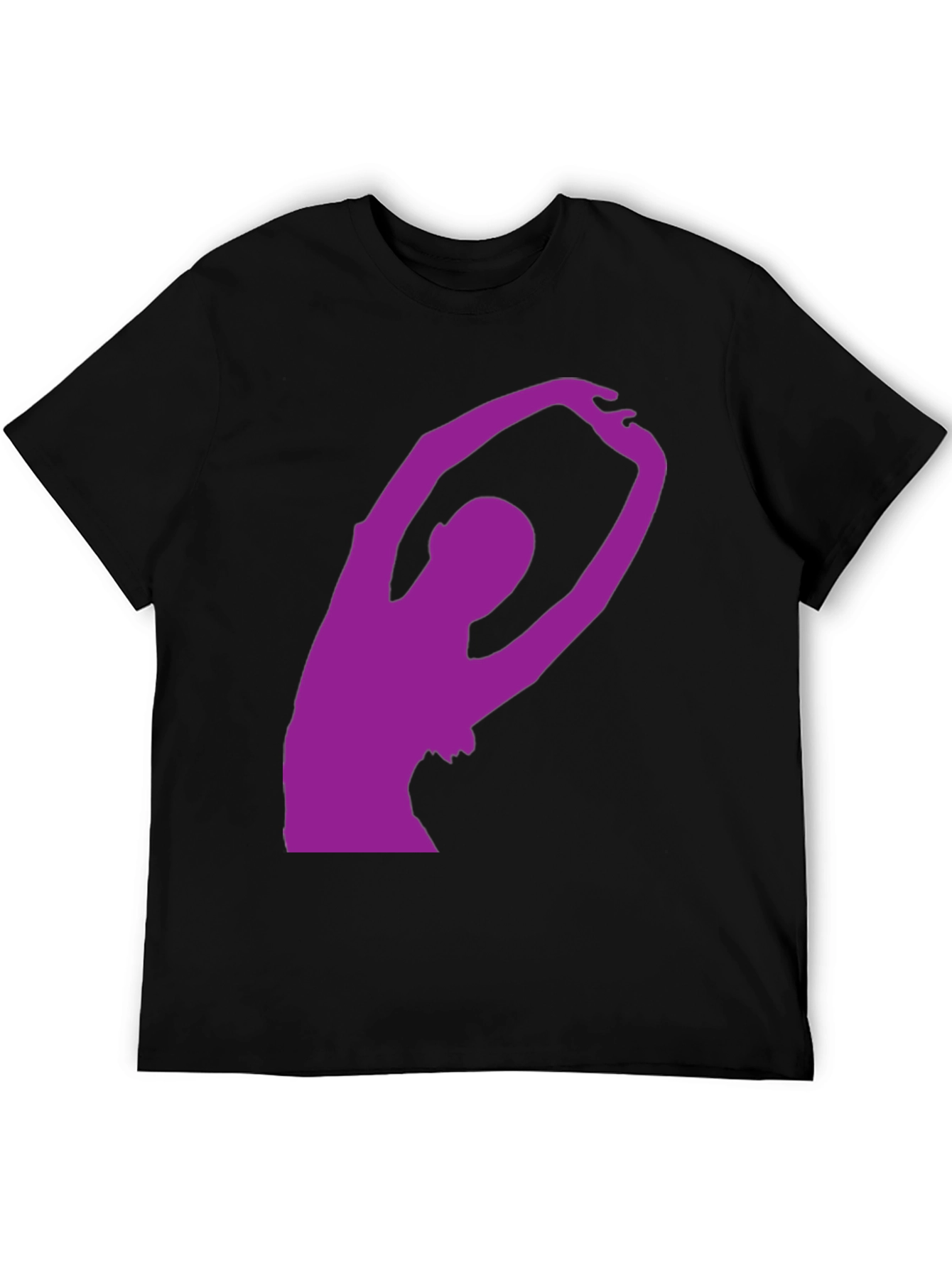 Black T-Shirt with Purple Dancer Silhouette