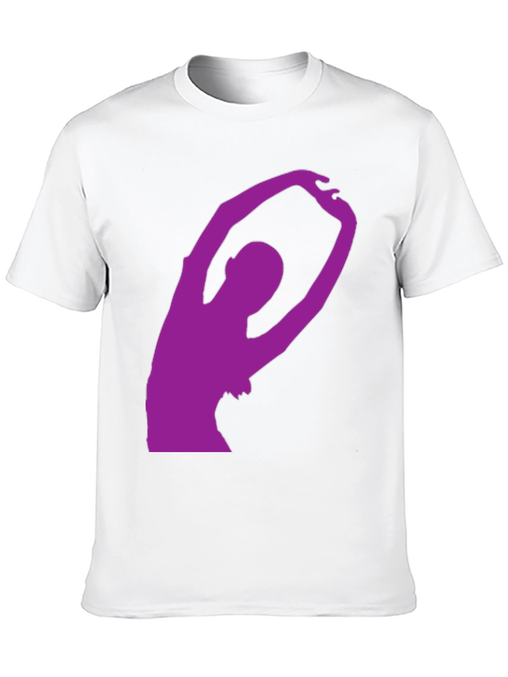 Black T-Shirt with Purple Dancer Silhouette