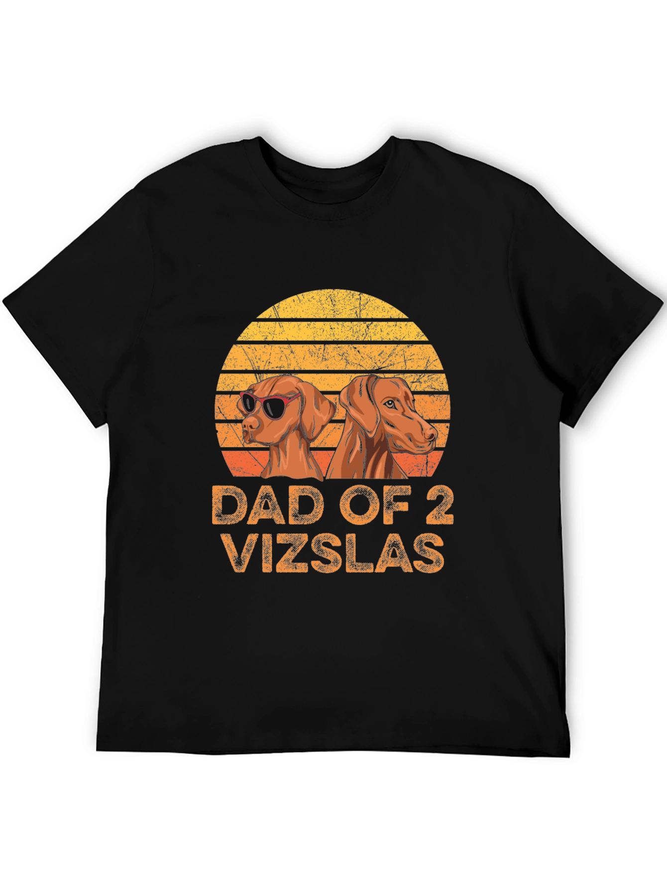 Dad of 2 Vizslas T-Shirt - Dog Lover Tee