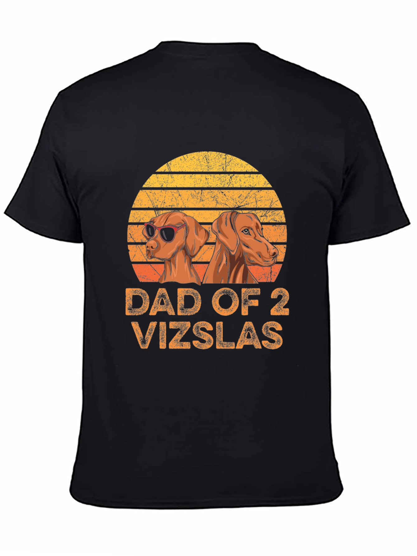Dad of 2 Vizslas T-Shirt - Dog Lover Tee